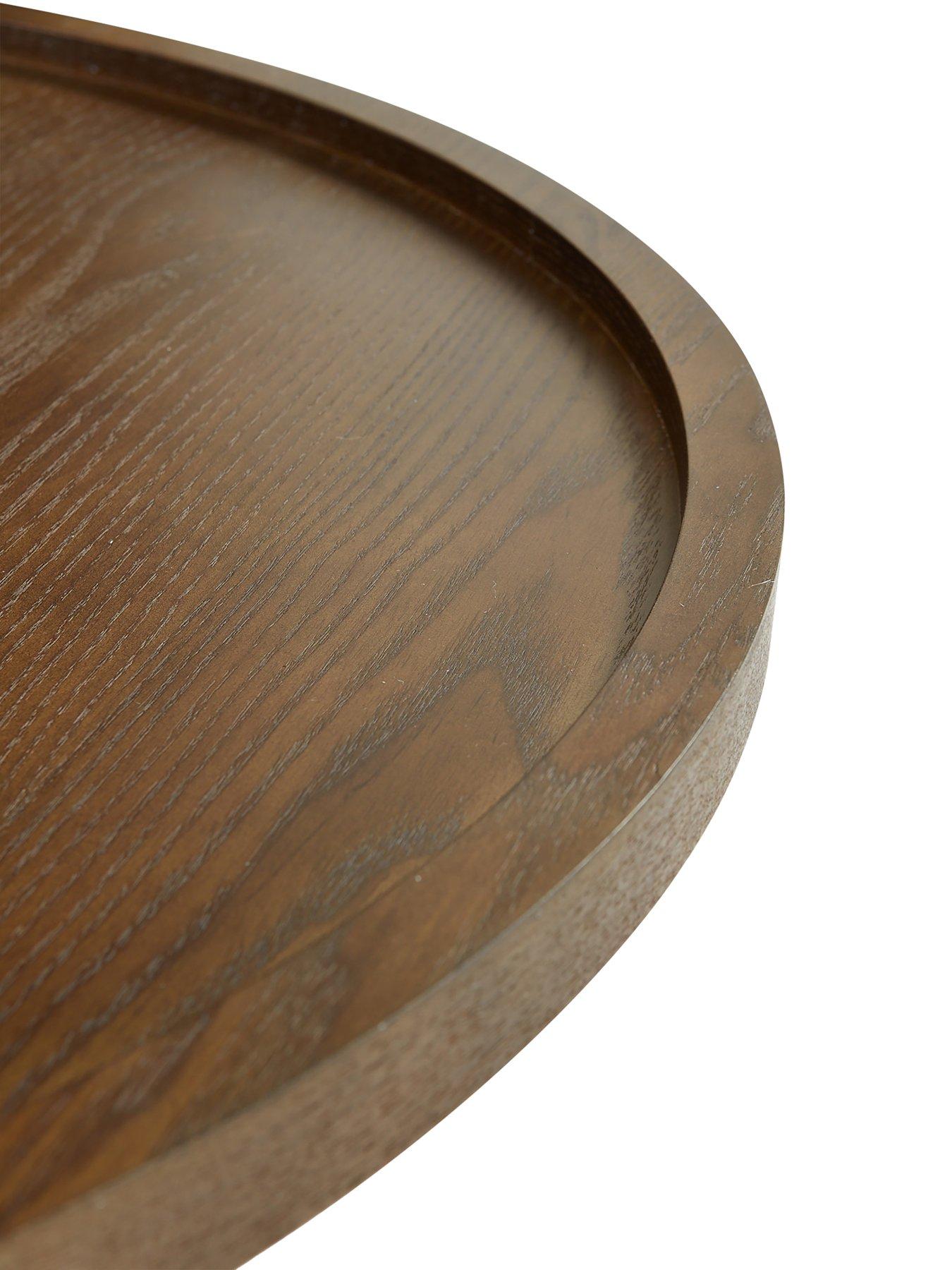 Image 7 of 7 of Very Home Odem Round Side Table - Black/Walnut