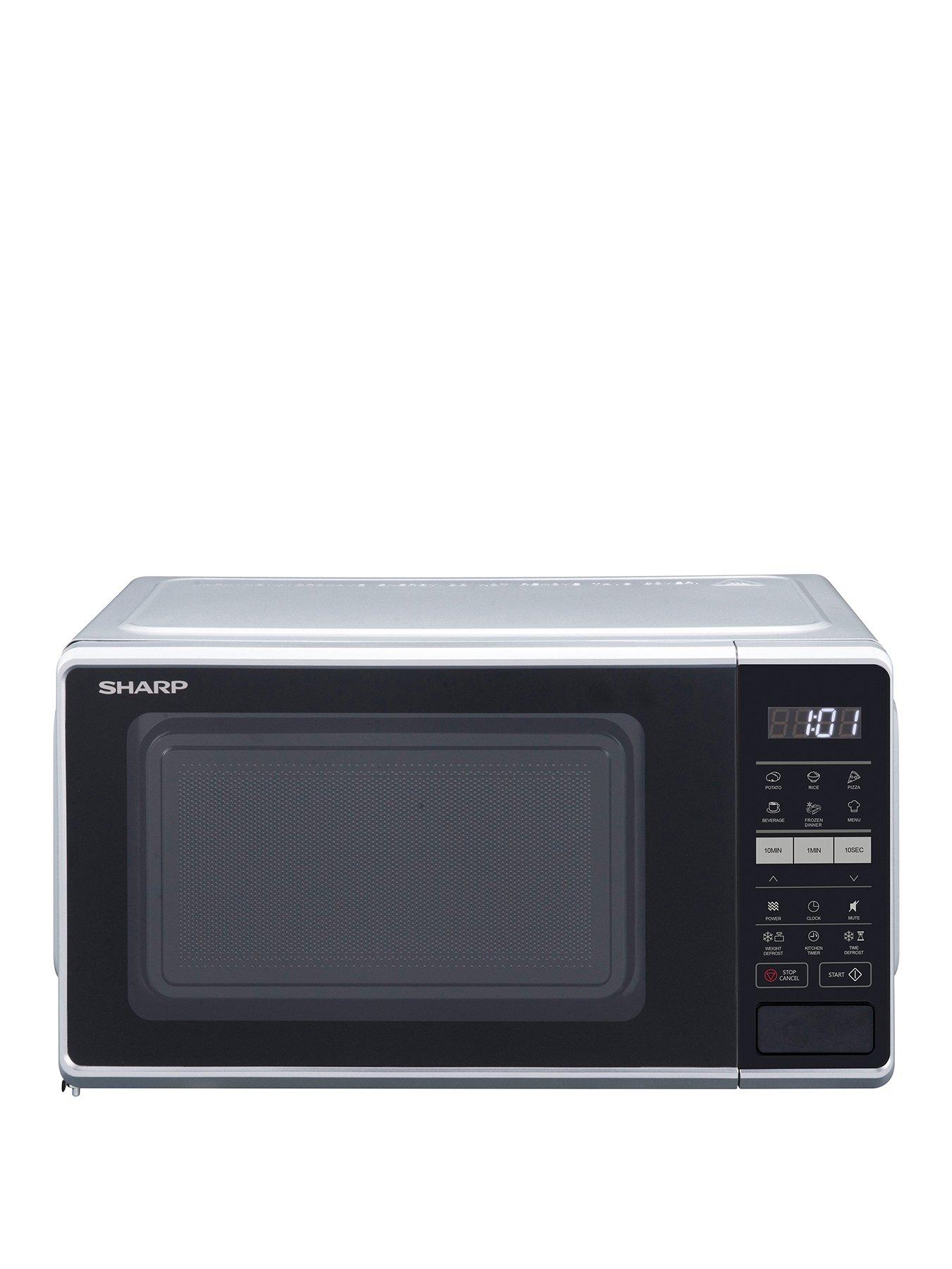 Product photograph of Sharp 17-litre Microwave - Silver from very.co.uk