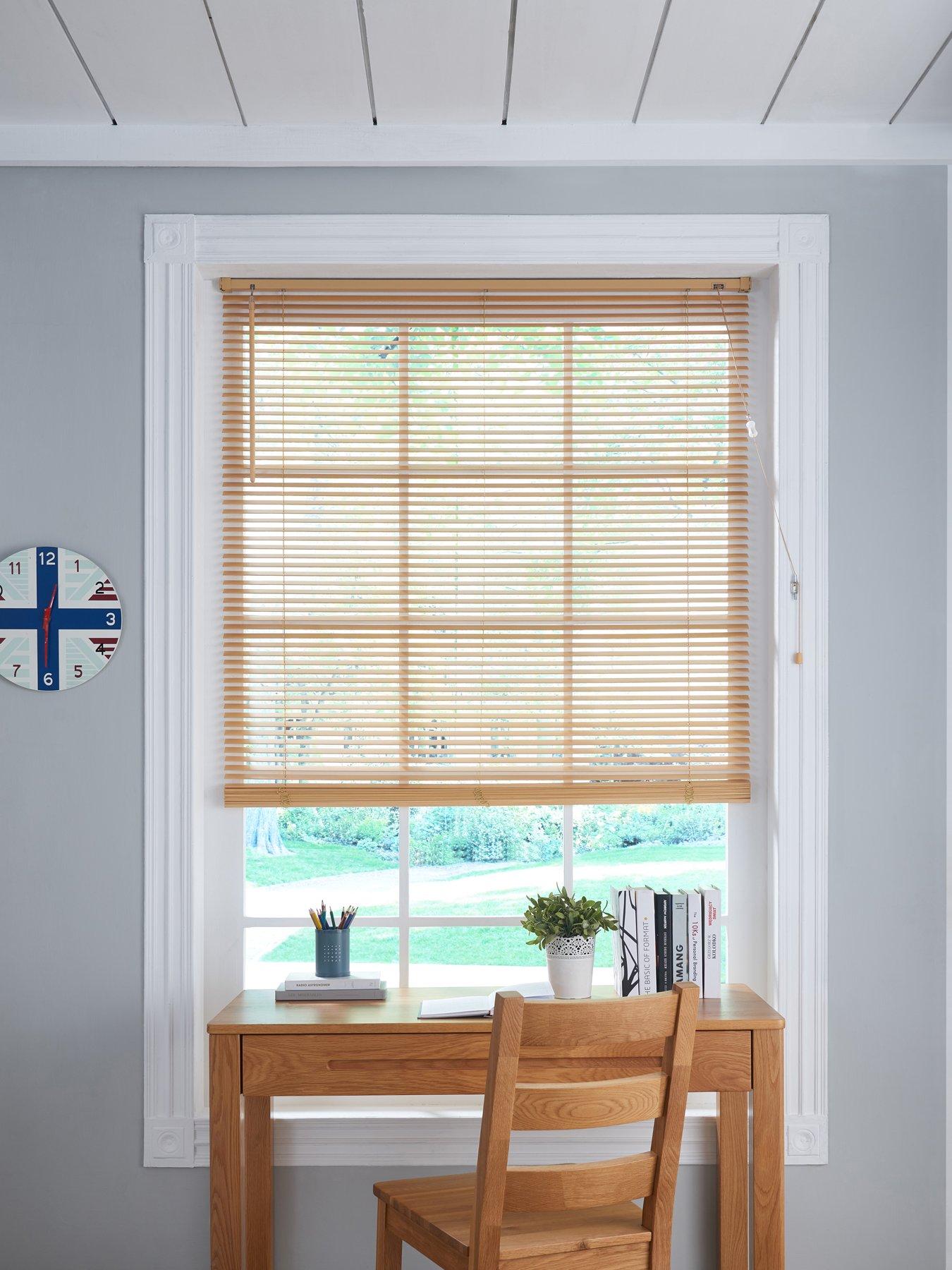 Product photograph of Very Home Wooden Venetian Blind - 25 Mm Slats from very.co.uk