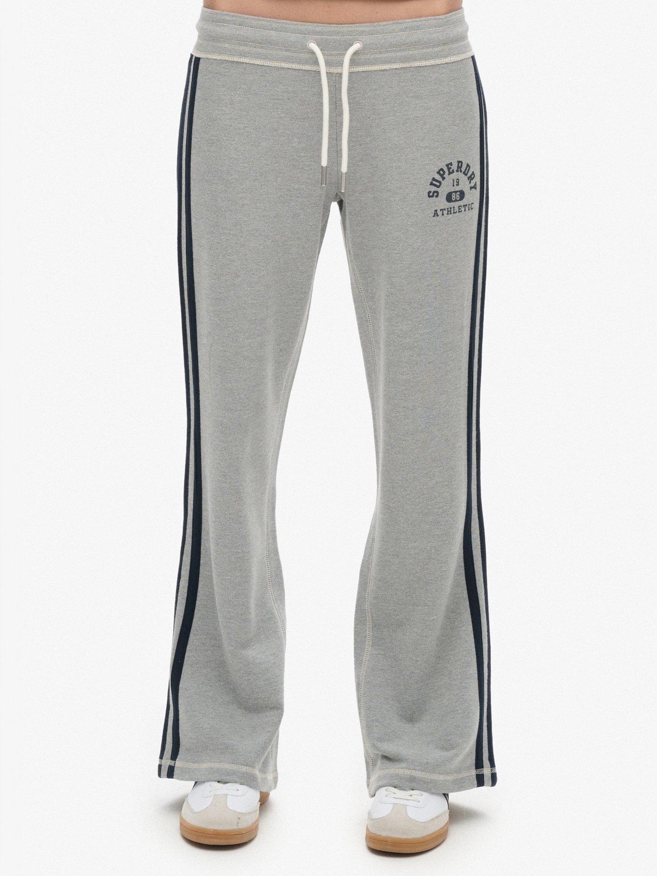 Superdry Athletic Stripe Flare Jogger - Grey