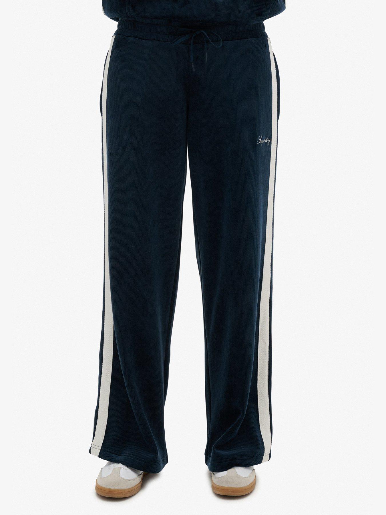 undefined Country Club Velour Jogger - Navy