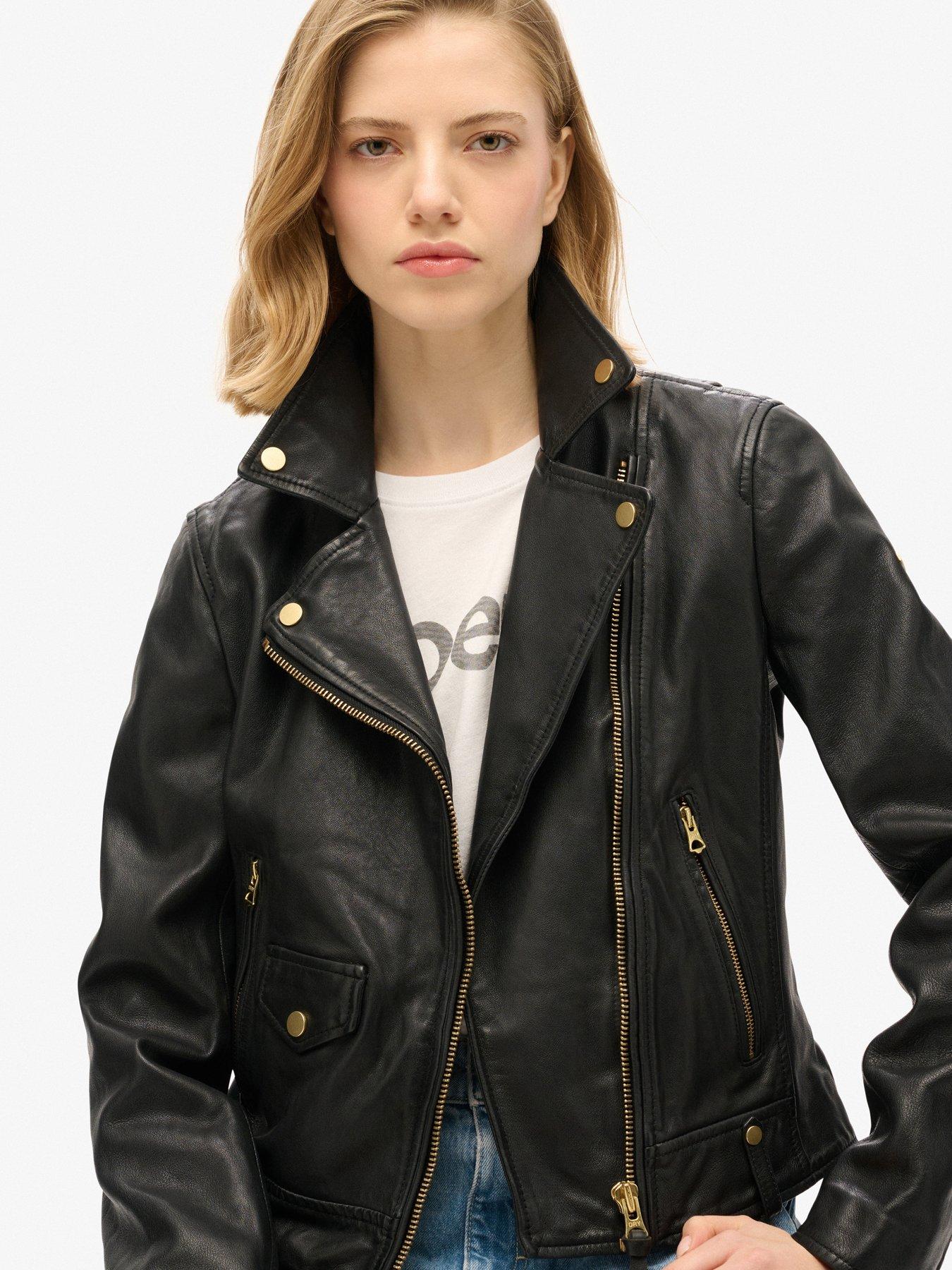Superdry leather sales