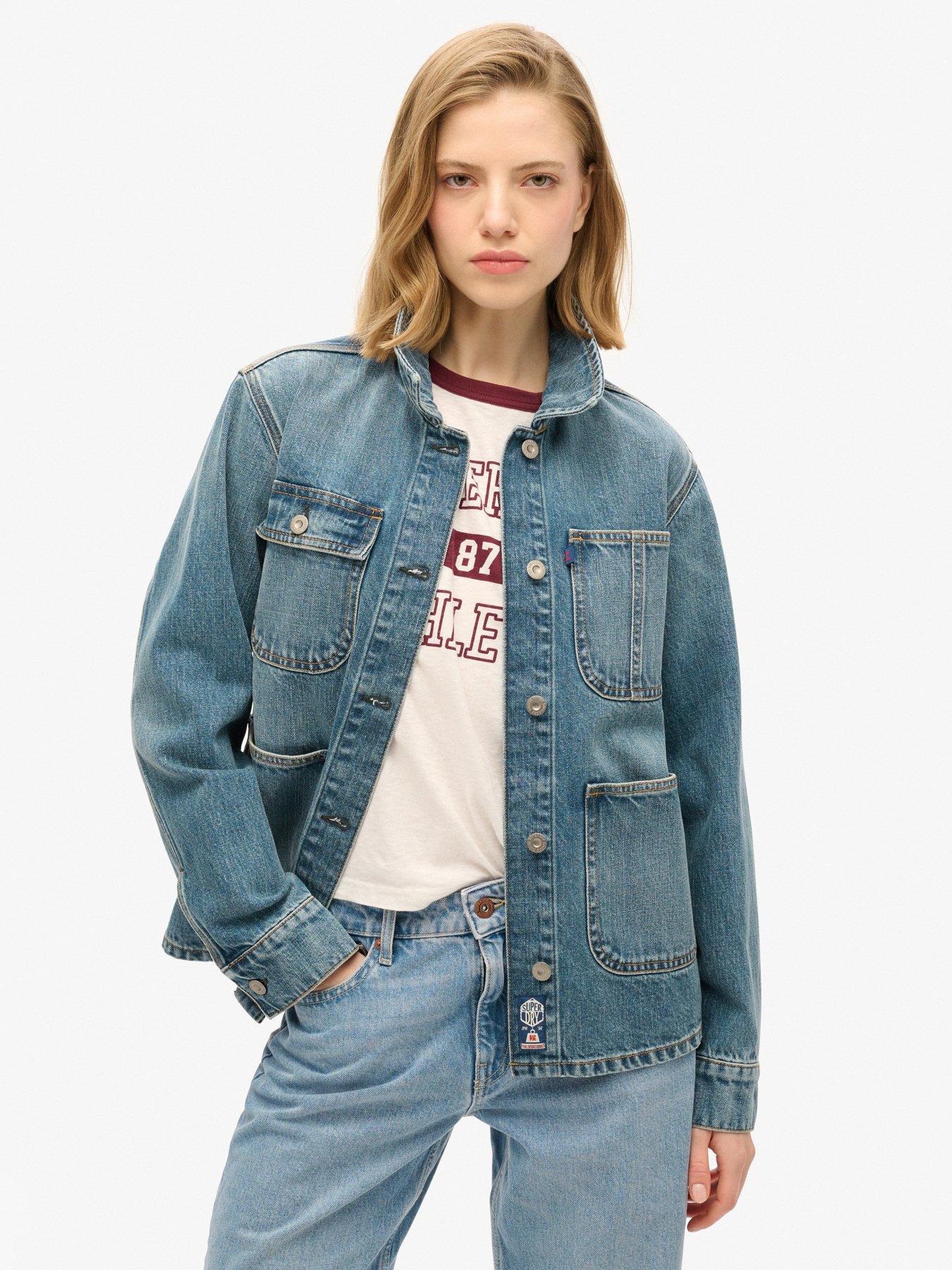 undefined Denim Chore Jacket - Blue