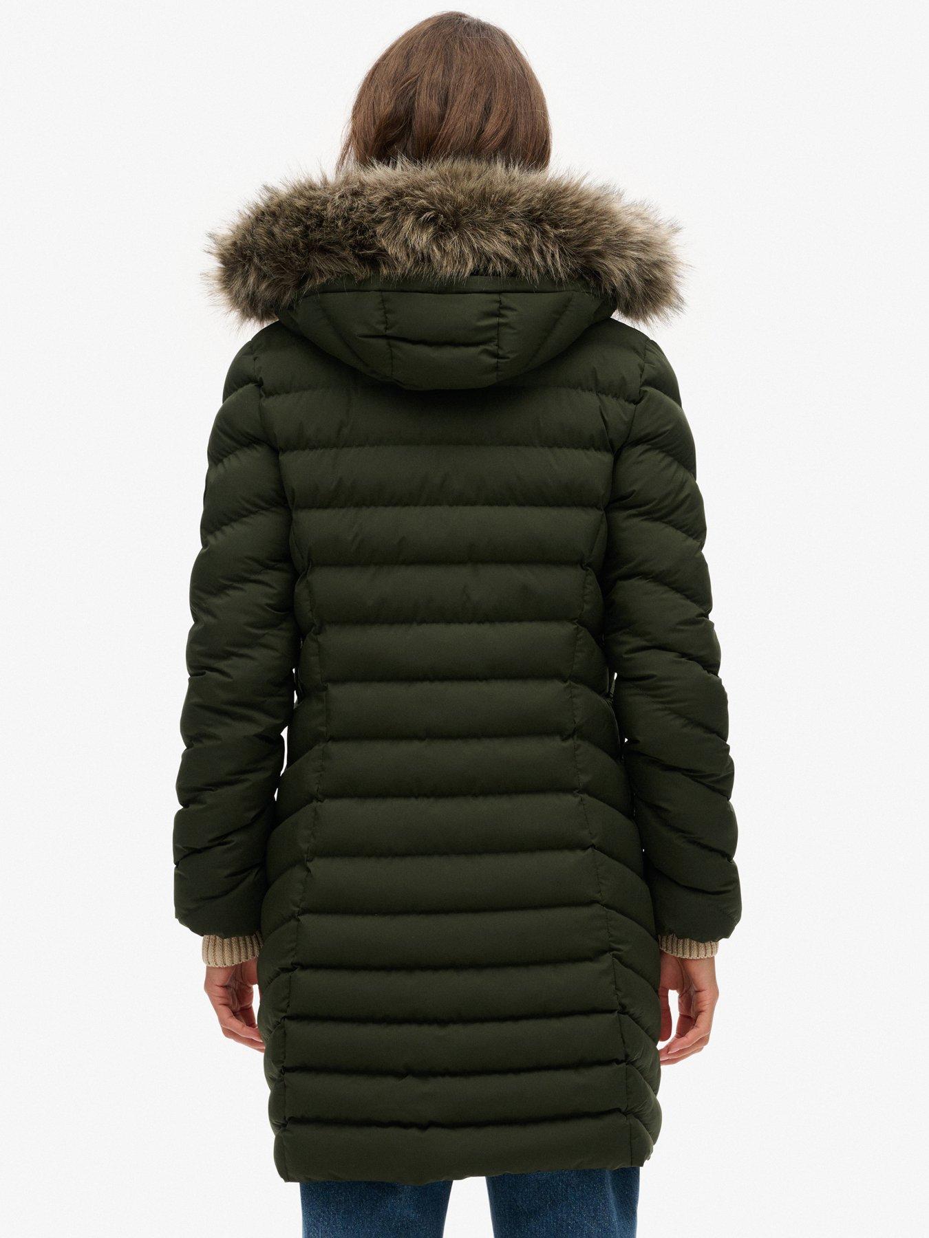 fur superdry fuji coat