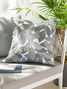 Product photograph of Very Home Leaf Stripe Reversible Indoor Outdoor Cushion from very.co.uk