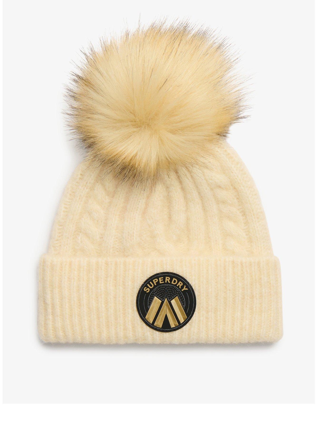 undefined Cable Luxe Knit Beanie Hat - Beige