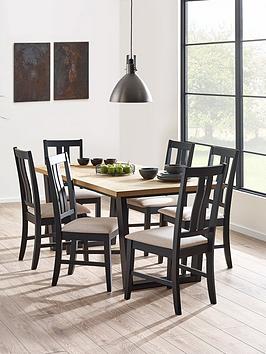Product photograph of Julian Bowen Set Of 2 Hilton Dining Chairs from very.co.uk