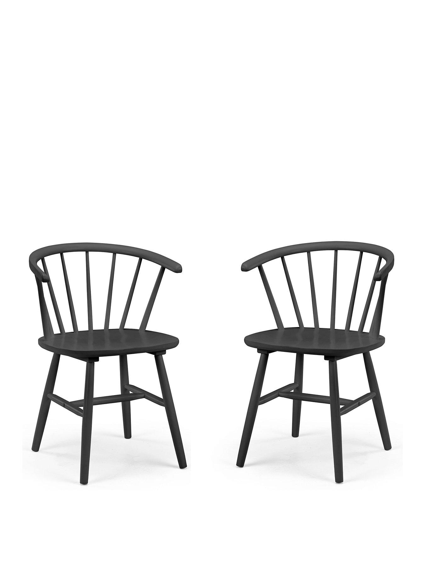 Product photograph of Julian Bowen Set Of 2 Modena Dining Chairs - Black from very.co.uk