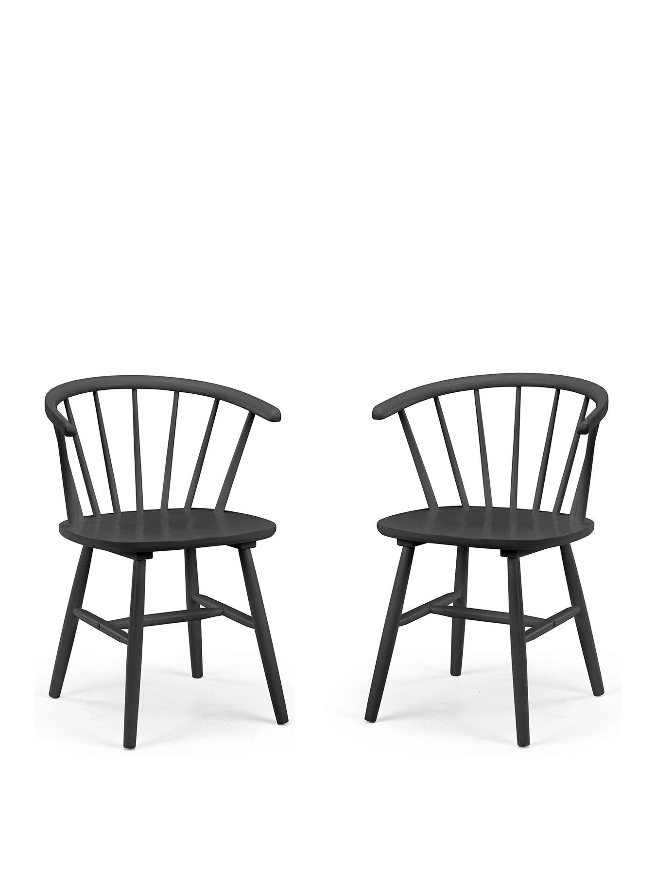 undefined Set Of 2 Modena Dining Chairs - Black