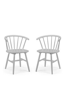 Product photograph of Julian Bowen Set Of 2 Modena Dining Chairs - Grey from very.co.uk