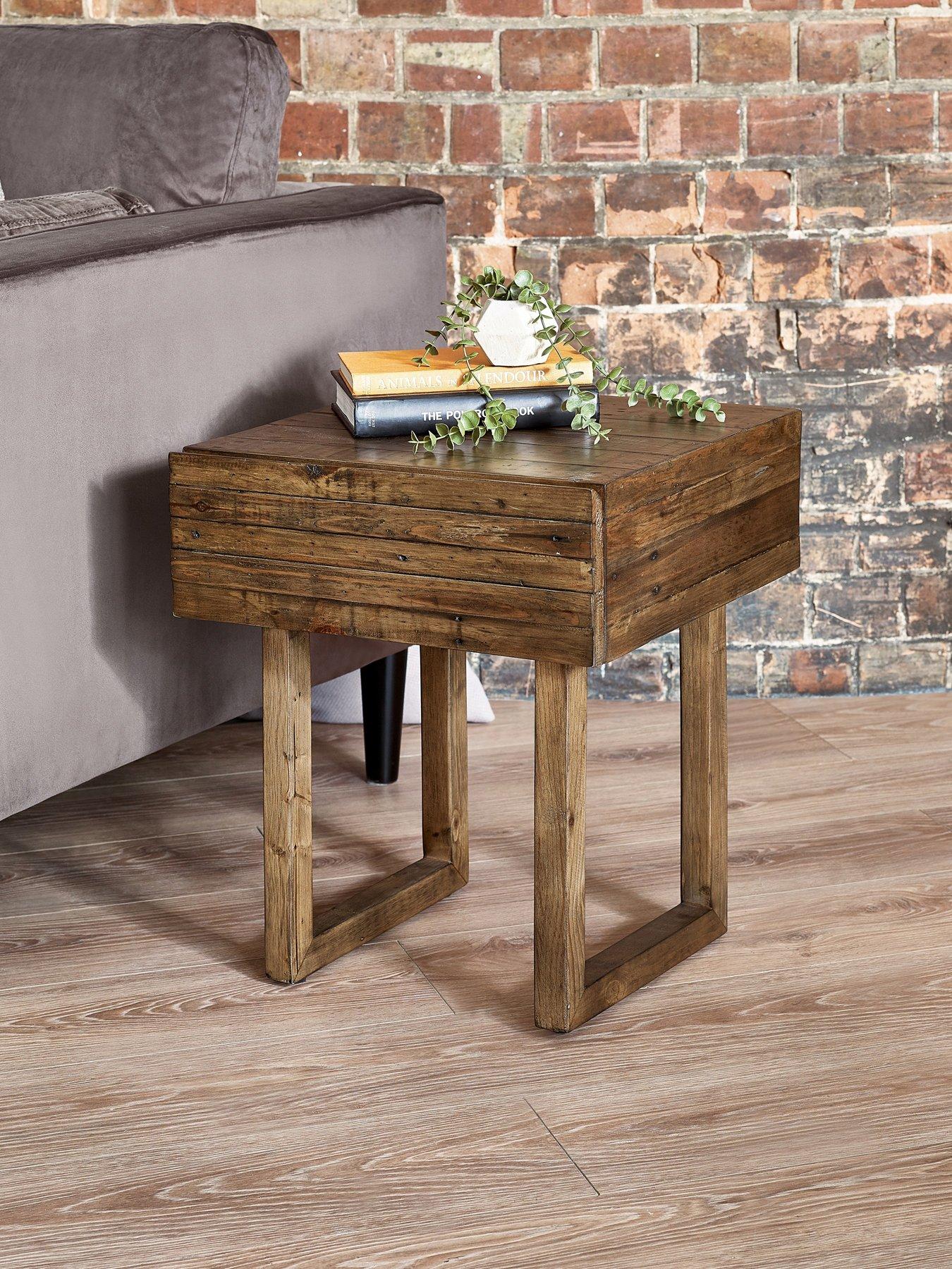 Product photograph of Julian Bowen Woburn 1 Drawer Lamp Table from very.co.uk
