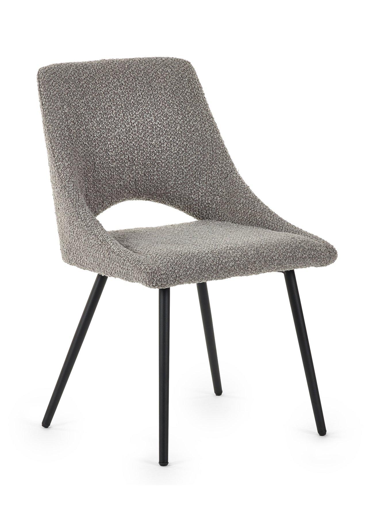 Image 4 of 5 of Julian Bowen Luca Round Table & 4 Iris Grey Chairs