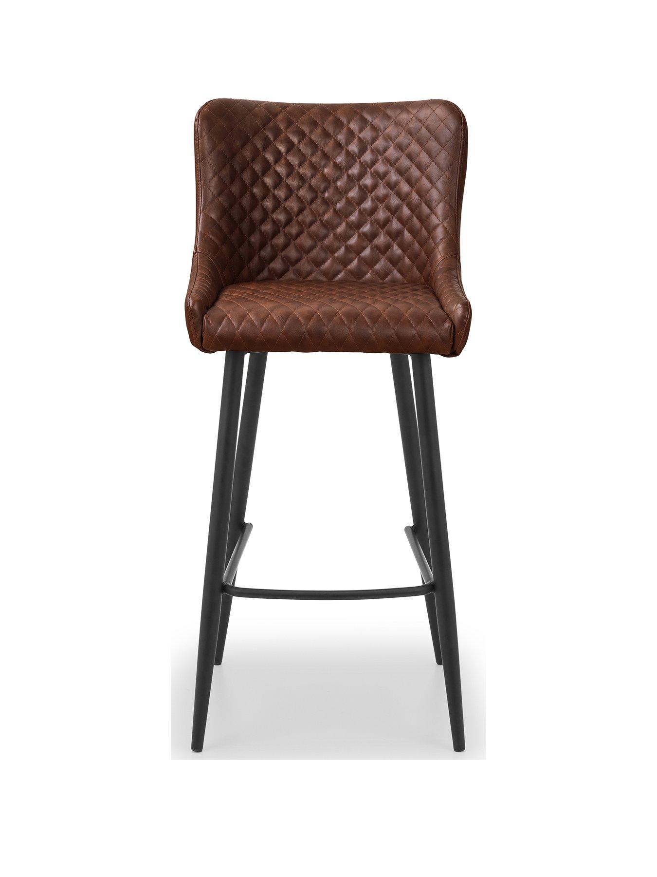 Image 2 of 6 of Julian Bowen Luxe Faux Leather Barstool - Brown