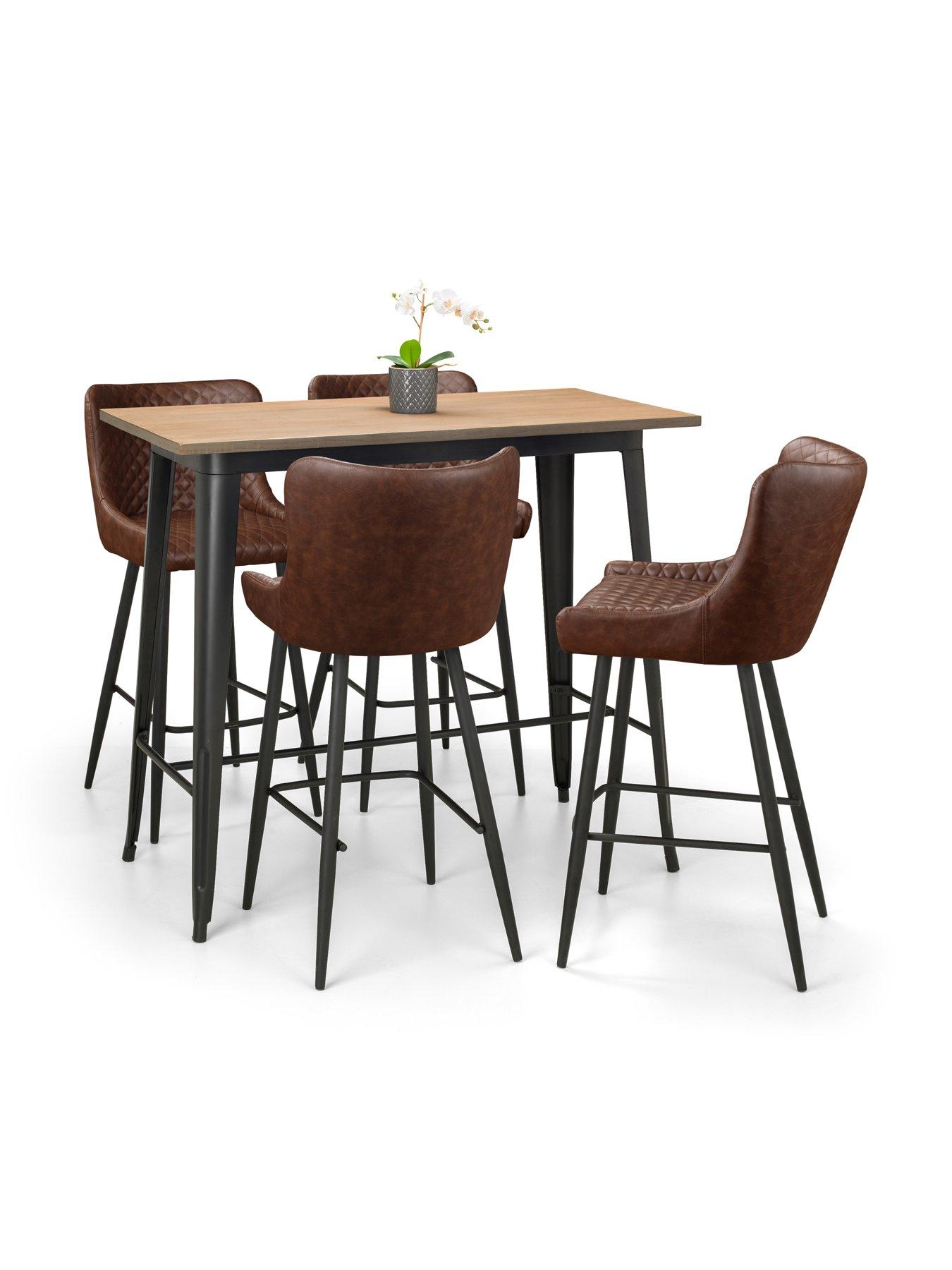 Image 4 of 6 of Julian Bowen Luxe Faux Leather Barstool - Brown