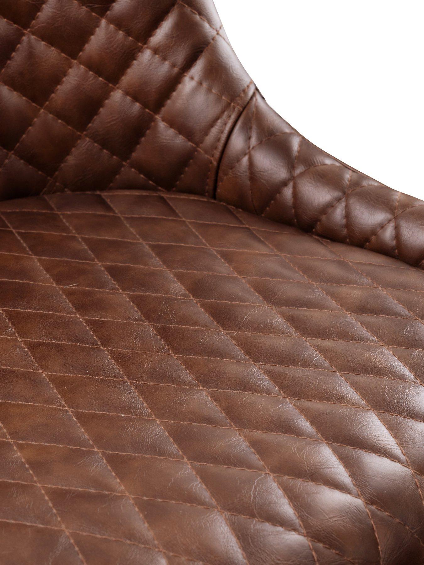 Image 5 of 6 of Julian Bowen Luxe Faux Leather Barstool - Brown