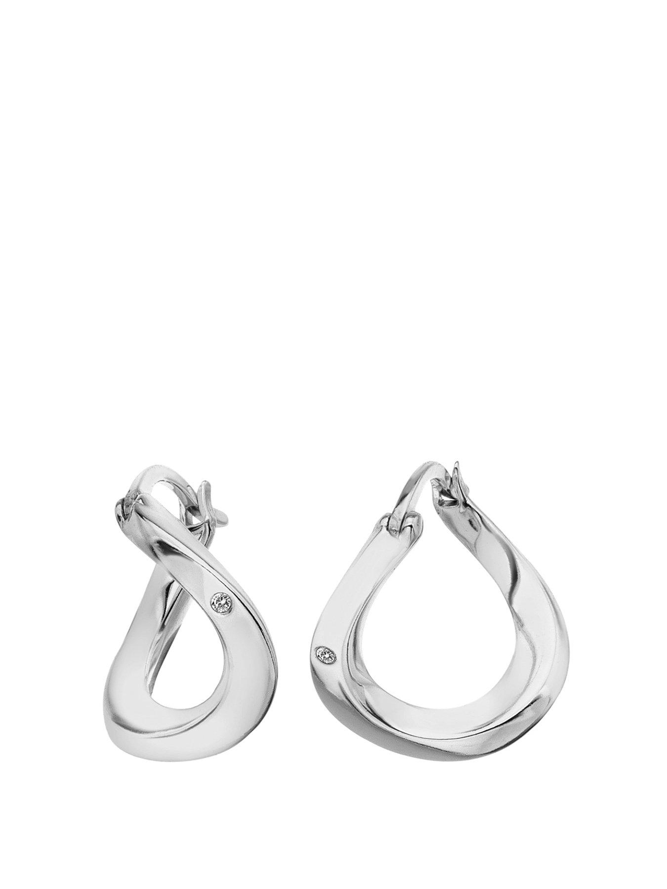Product photograph of Hot Diamonds Soul Twist Earrings from very.co.uk