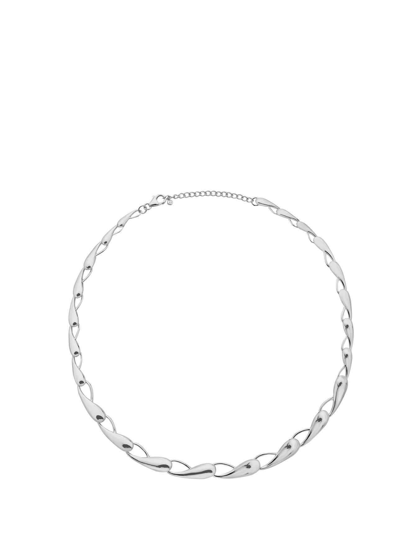 Product photograph of Hot Diamonds Tide Statement Necklace from very.co.uk