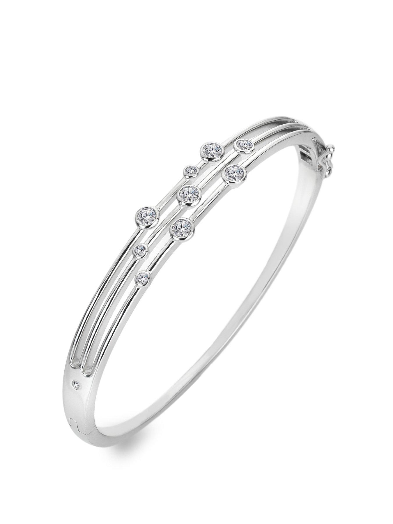 Product photograph of Hot Diamonds Tender Statement Bangle from very.co.uk