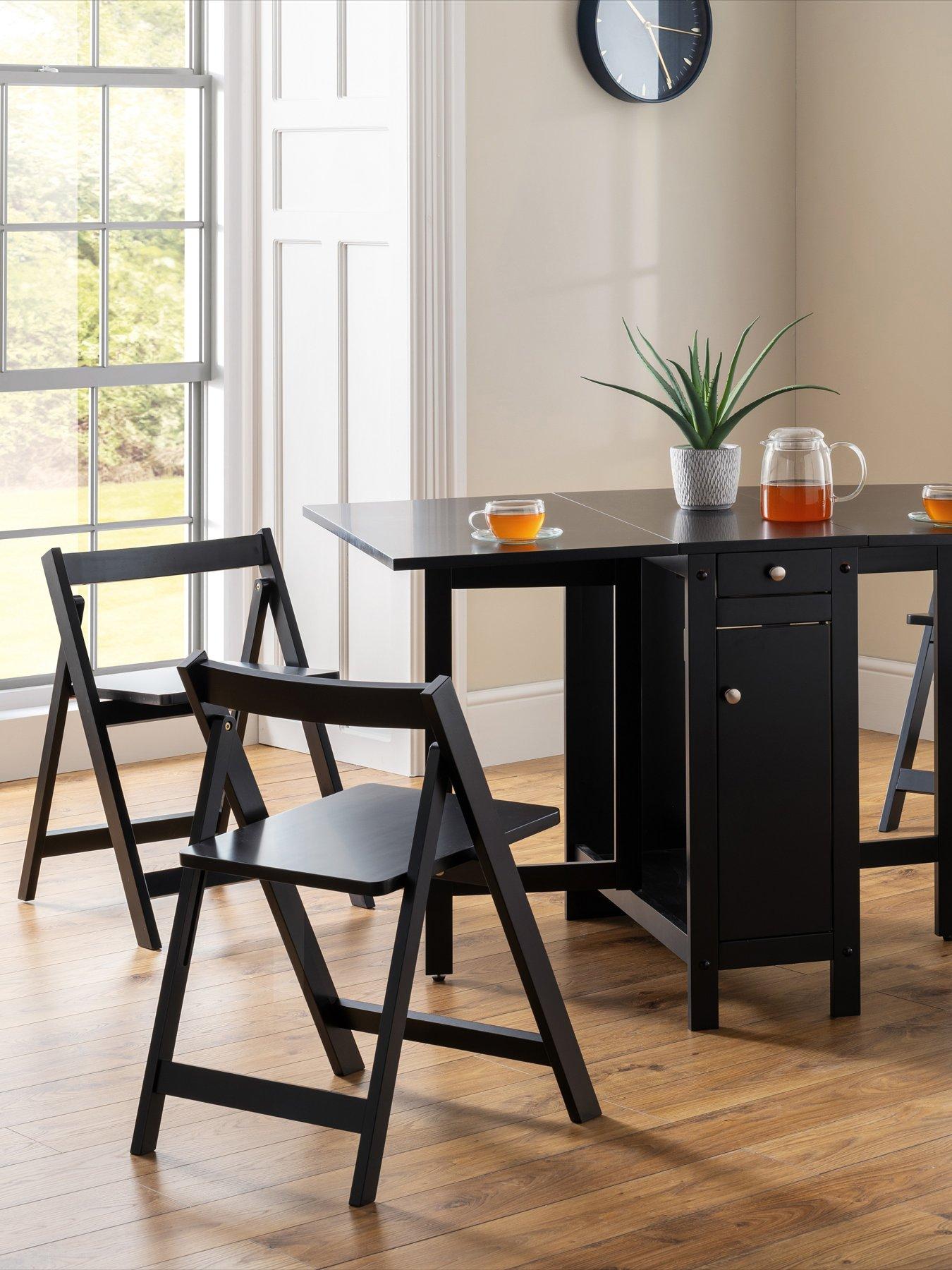 Julian Bowen Savoy Dining Set Black very.co.uk