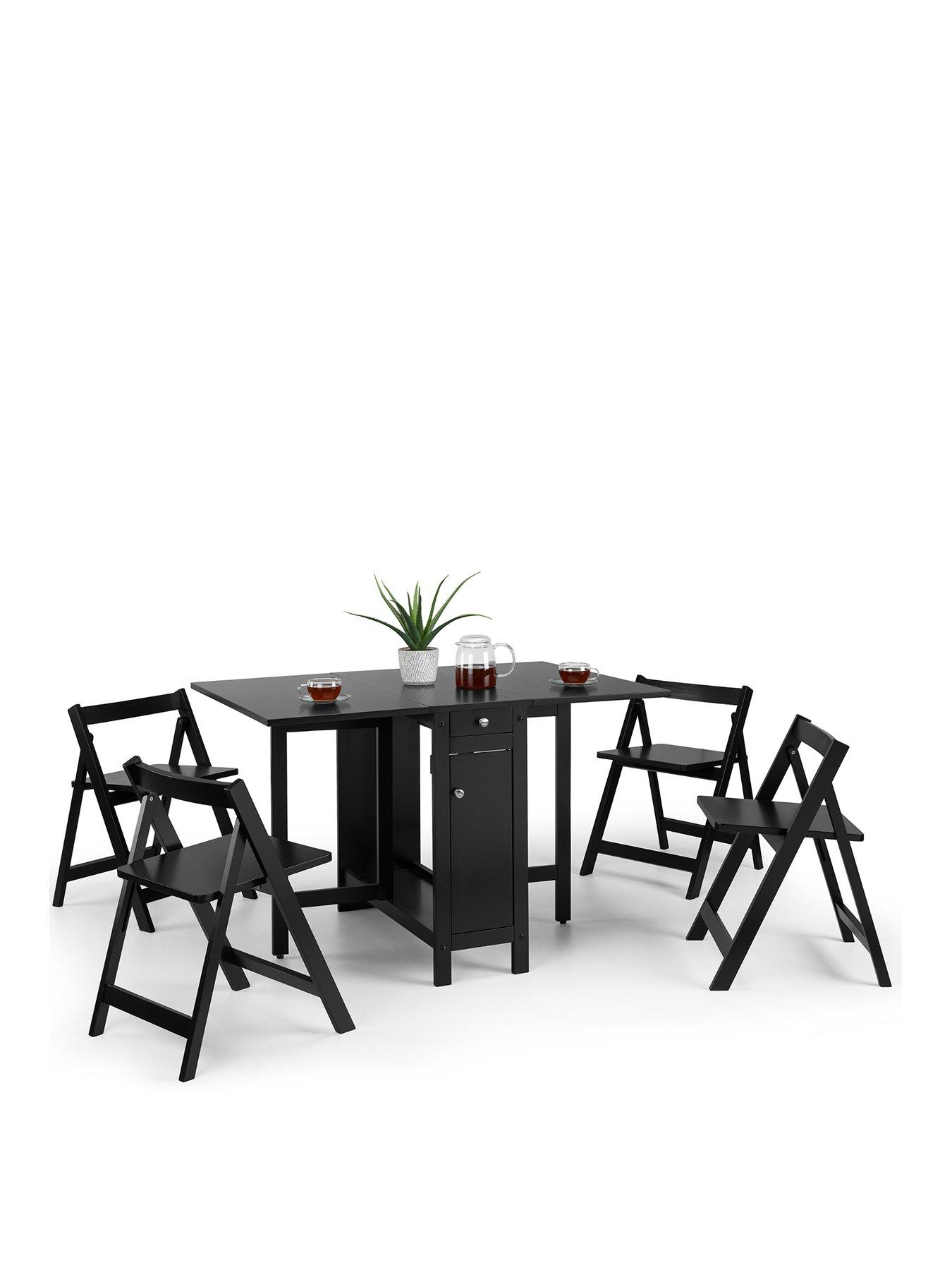 Julian Bowen Savoy Dining Set Black very.co.uk