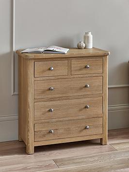 Product photograph of Julian Bowen Memphis Limed Oak 3 2 Drawer Chest from very.co.uk