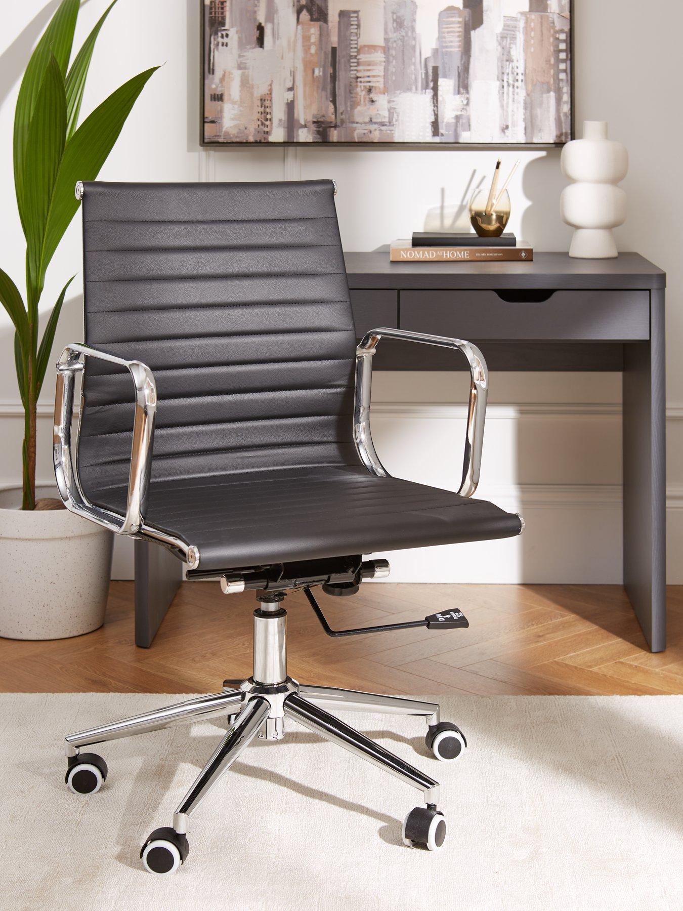 Product photograph of Very Home Monterey Pu Office Chair - Black from very.co.uk