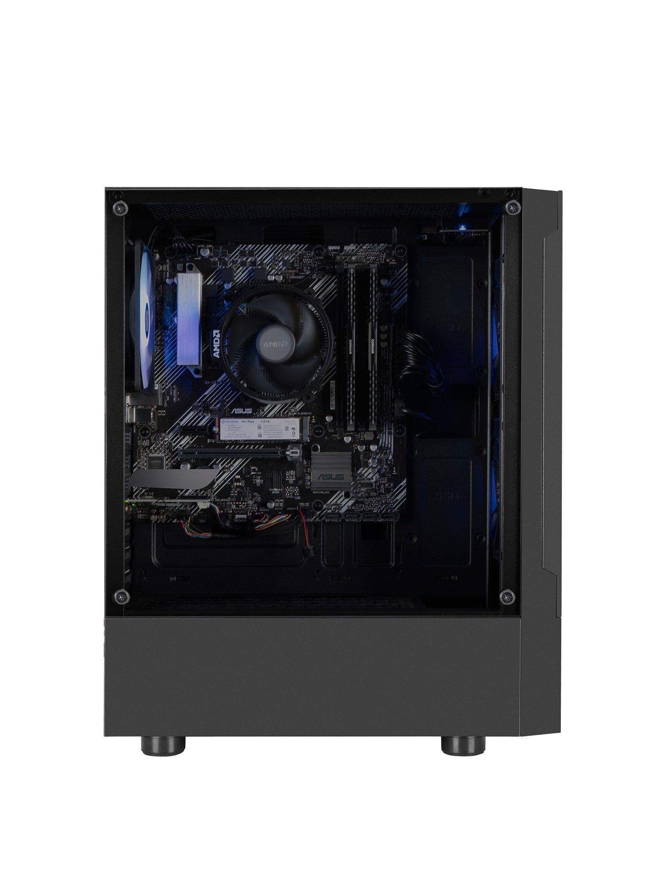Image 2 of 6 of PCSpecialist Fusion 100 Gaming Desktop, 24-inch FHD&nbsp;Monitor, Keyboard &amp; Mouse Bundle - AMD Ryzen 5, 16GB RAM, 1TB SSD