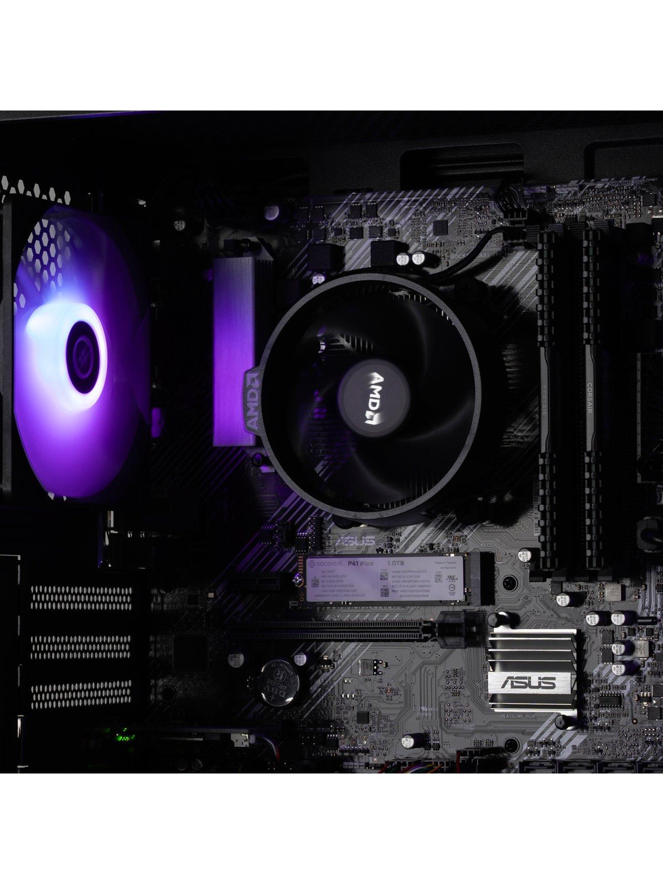 Image 4 of 6 of PCSpecialist Fusion 100 Gaming Desktop, 24-inch FHD&nbsp;Monitor, Keyboard &amp; Mouse Bundle - AMD Ryzen 5, 16GB RAM, 1TB SSD