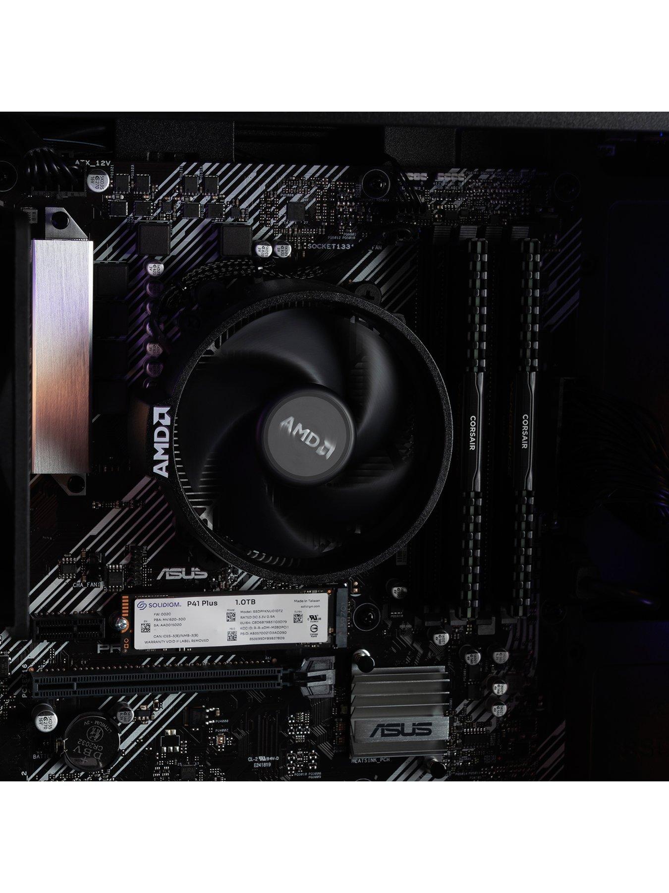 Image 5 of 6 of PCSpecialist Fusion 100 Gaming Desktop, 24-inch FHD&nbsp;Monitor, Keyboard &amp; Mouse Bundle - AMD Ryzen 5, 16GB RAM, 1TB SSD