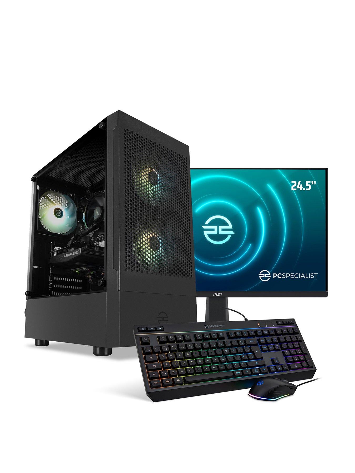 undefined Fusion 120 Gaming Desktop, 24-inch FHD Monitor, Keyboard  &  Mouse Bundle - NVIDIA GEFORCE RTX 3050, AMD Ryzen 5, 16GB RAM, 1TB SSD