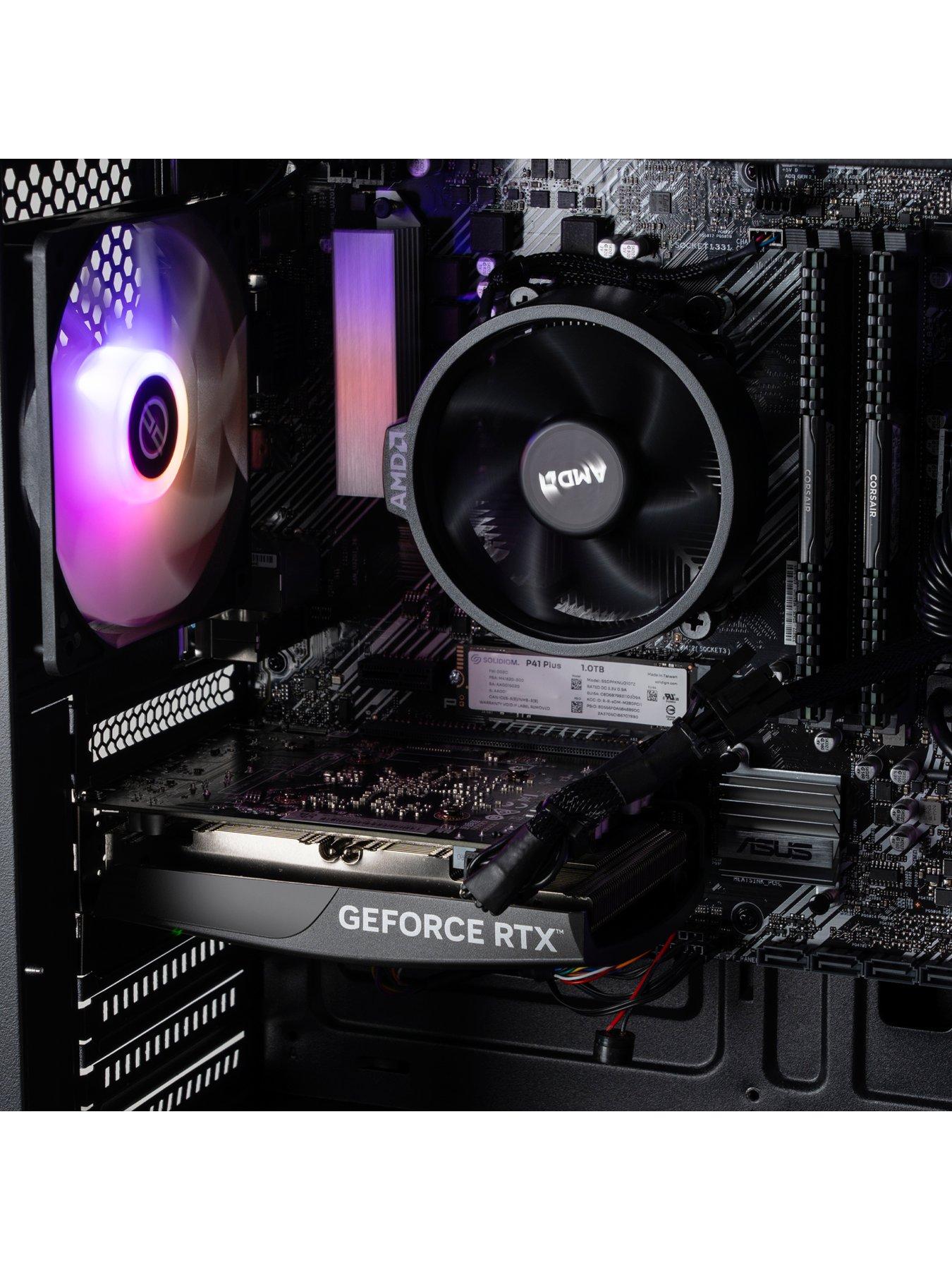 Image 5 of 6 of PCSpecialist Fusion 200 Gaming Desktop, 24-inch FHD&nbsp;Monitor, Keyboard &amp; Mouse Bundle - NVIDIA GEFORCE RTX 4060, AMD Ryzen 5, 16GB RAM, 1TB SSD