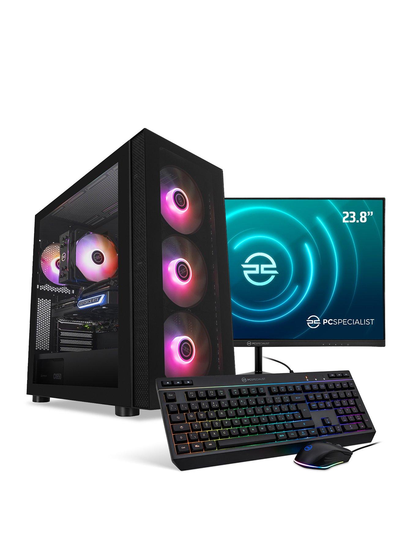 undefined Fusion 250 Gaming Desktop, 24-inch FHD Monitor, Keyboard  &  Mouse Bundle - NVIDIA GEFORCE RTX 4060 Ti, AMD Ryzen 5, 16GB RAM, 1TB SSD