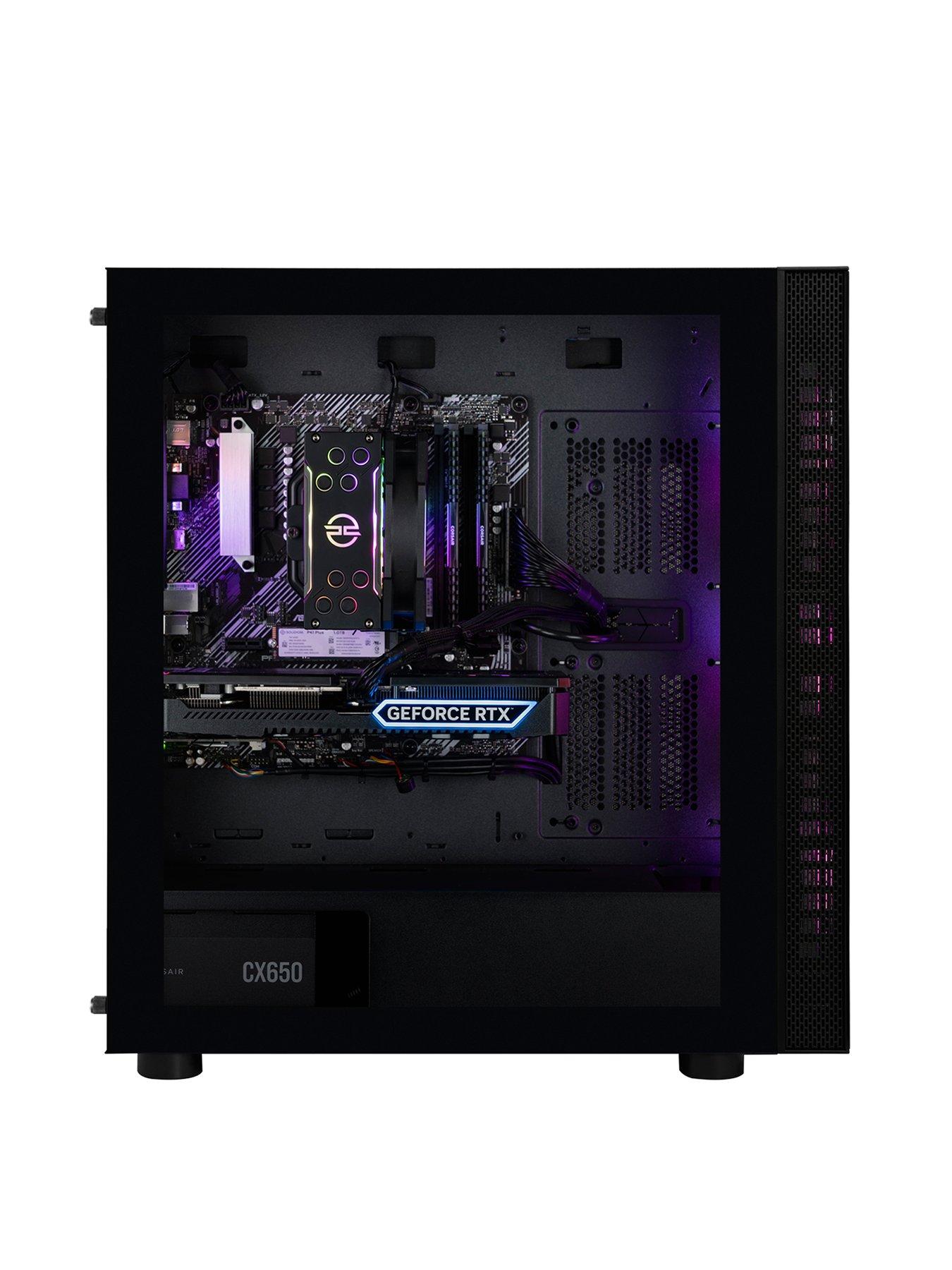 Image 2 of 7 of PCSpecialist Fusion 250 Gaming Desktop, 24-inch FHD&nbsp;Monitor, Keyboard &amp; Mouse Bundle - NVIDIA GEFORCE RTX 4060 Ti, AMD Ryzen 5, 16GB RAM, 1TB SSD