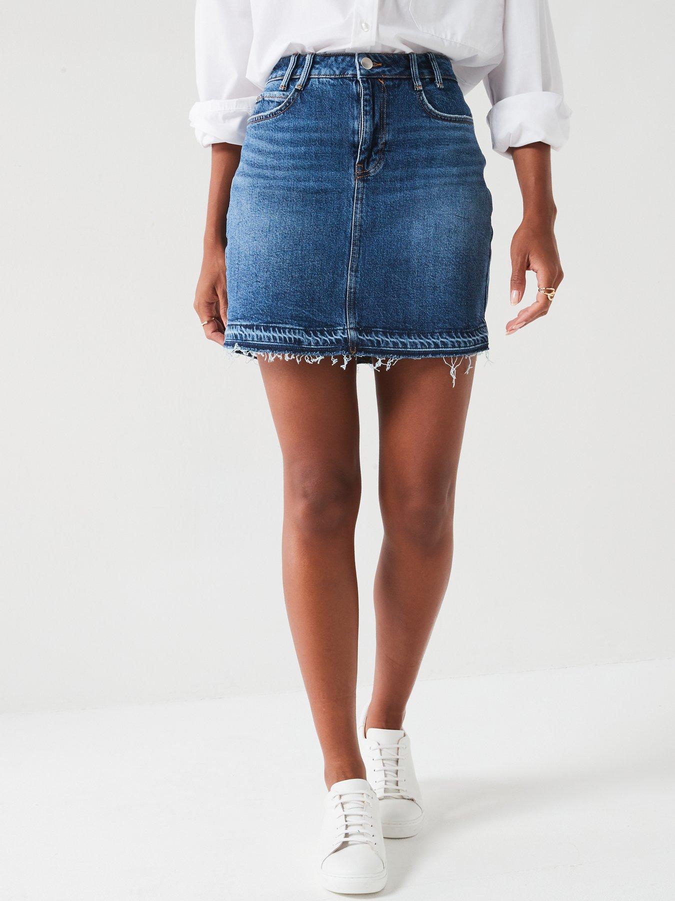 Denim mini skirt size 6 hotsell