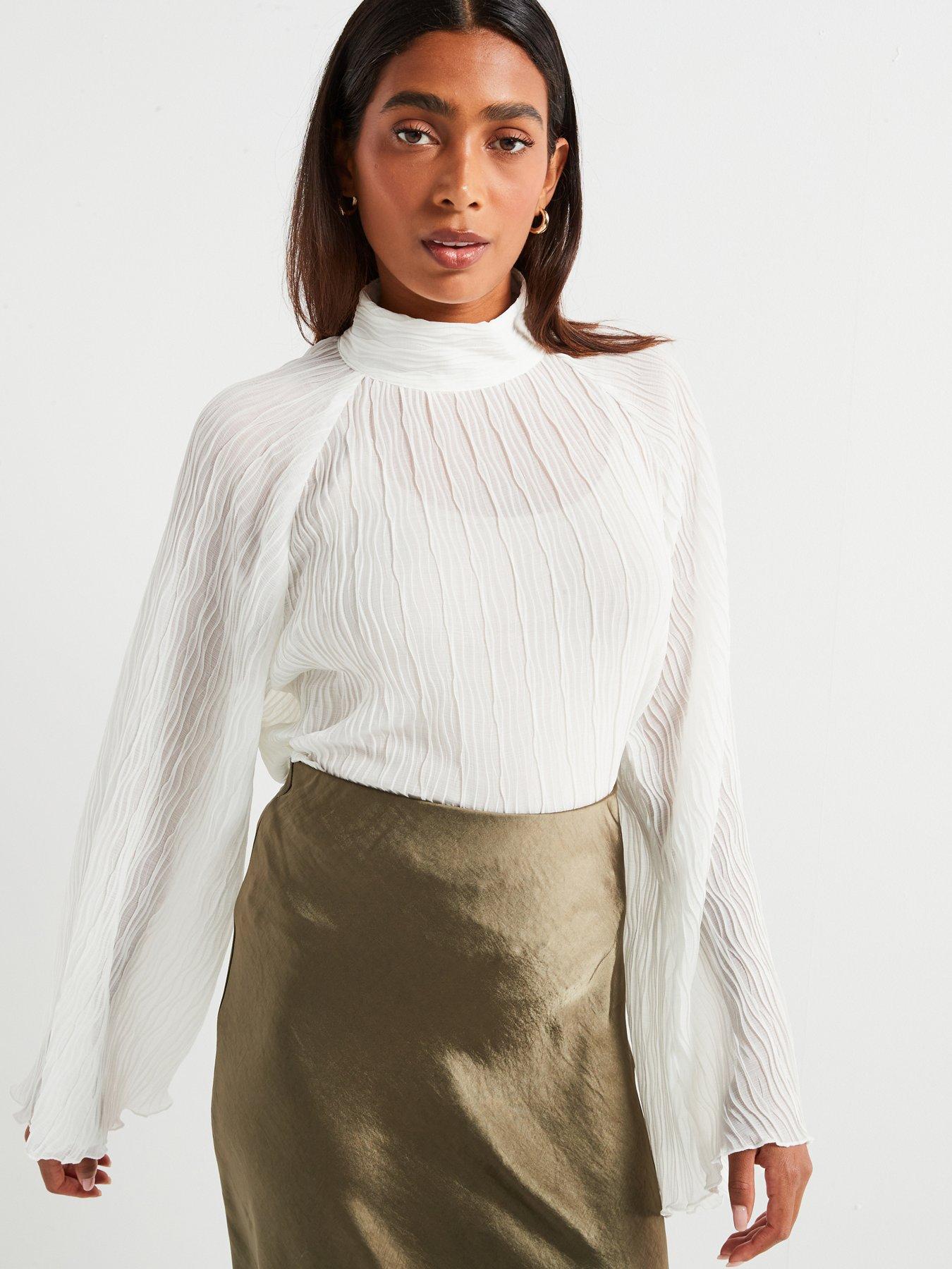 High neck blouse uk hot sale