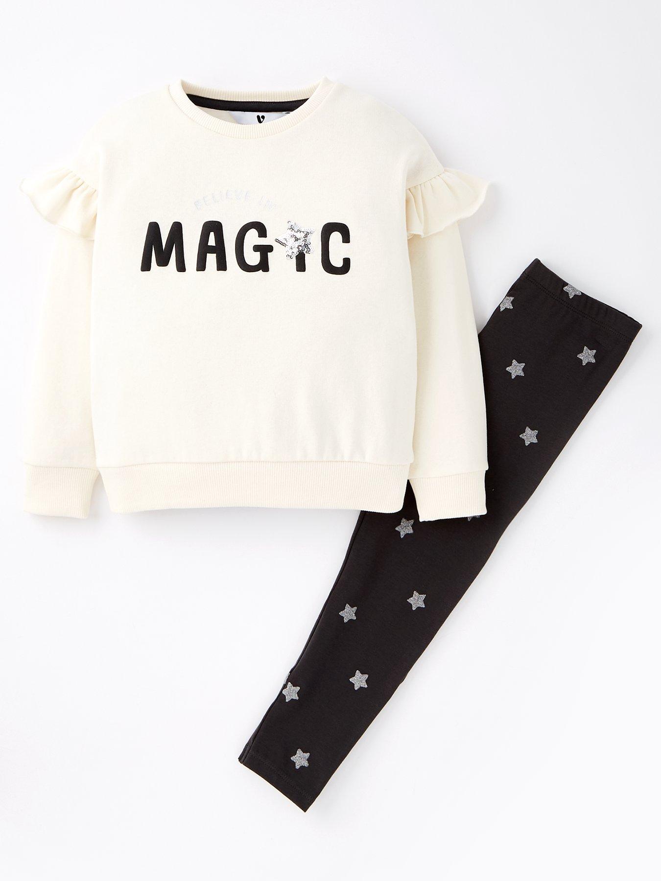 undefined Girls Magic Frill Sweat And Legging Set - Multi