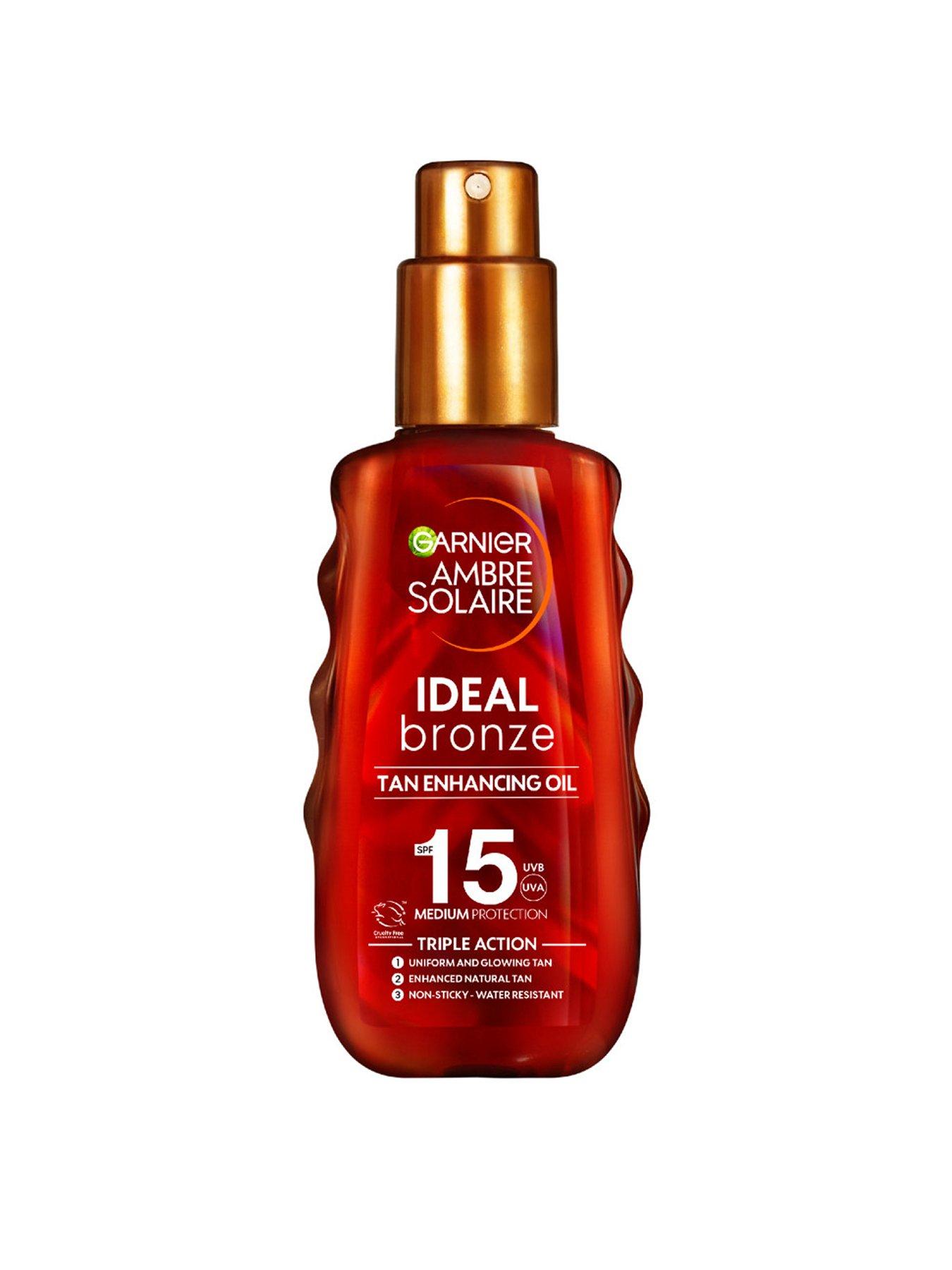 Garnier Ambre Solaire Ideal Bronze Protective Oil Sun Cream Spray SPF15 150ml