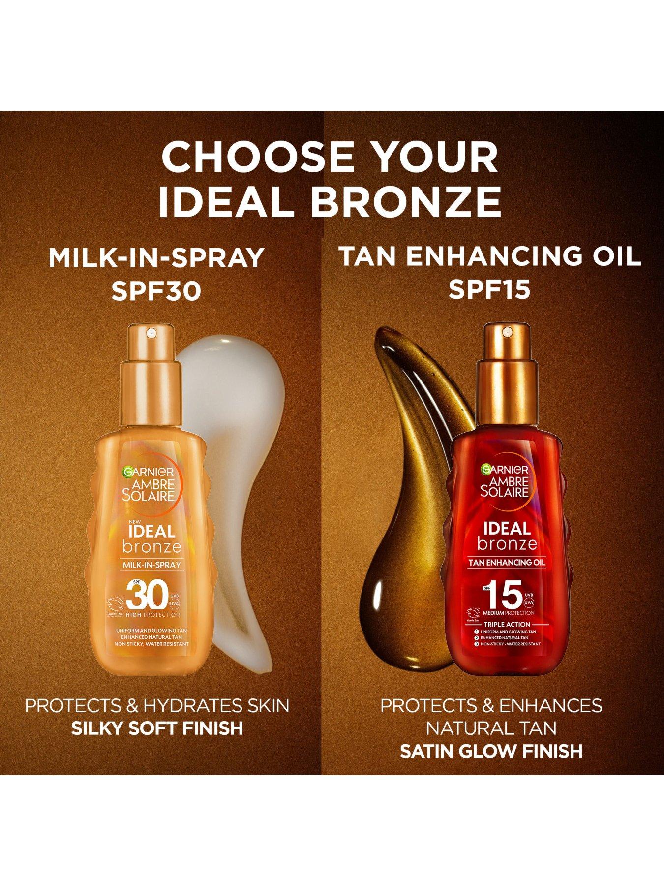 Image 2 of 6 of Garnier Ambre Solaire Ideal Bronze Protective Oil Sun Cream Spray SPF15 150ml