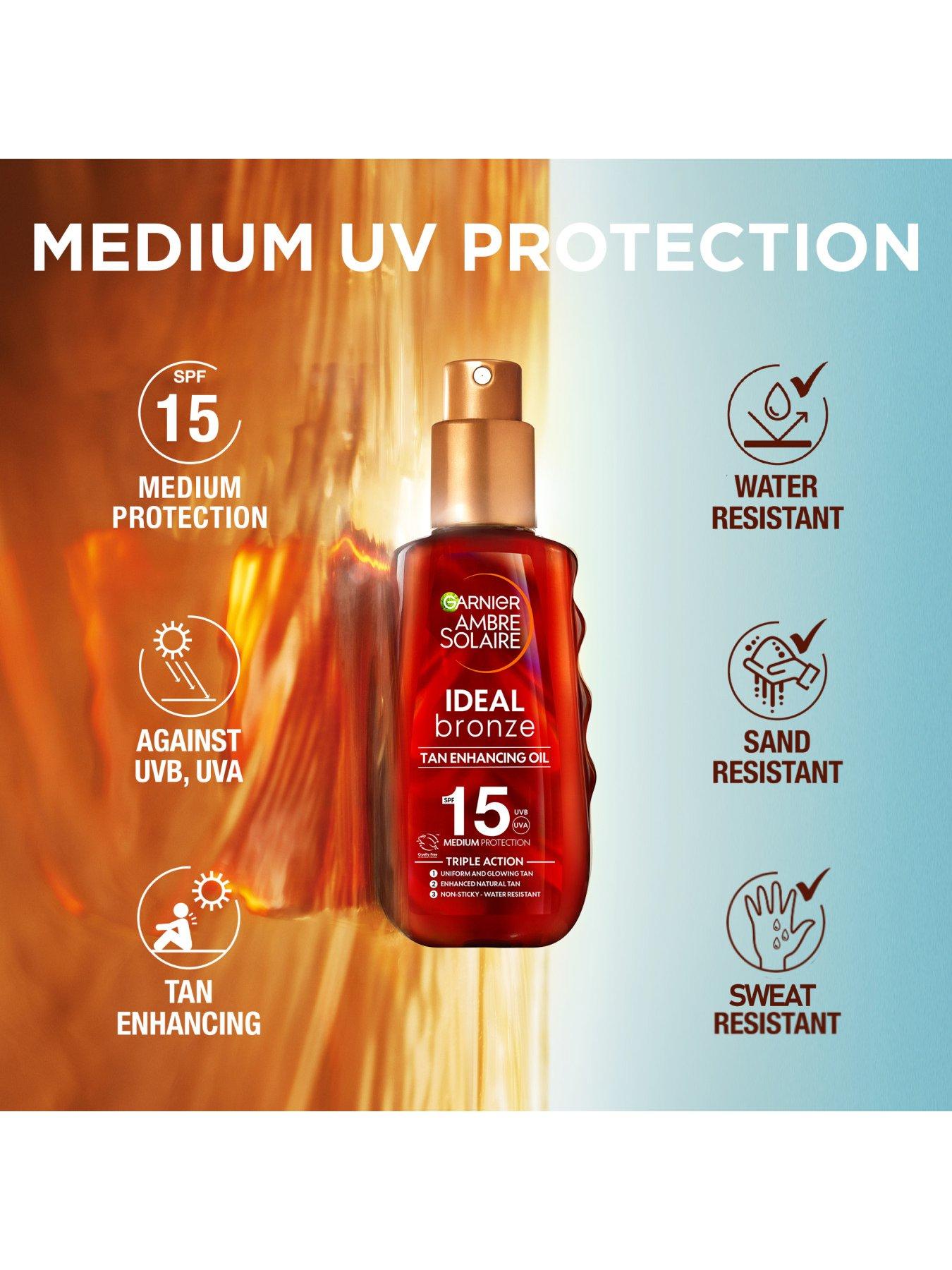 Image 5 of 6 of Garnier Ambre Solaire Ideal Bronze Protective Oil Sun Cream Spray SPF15 150ml