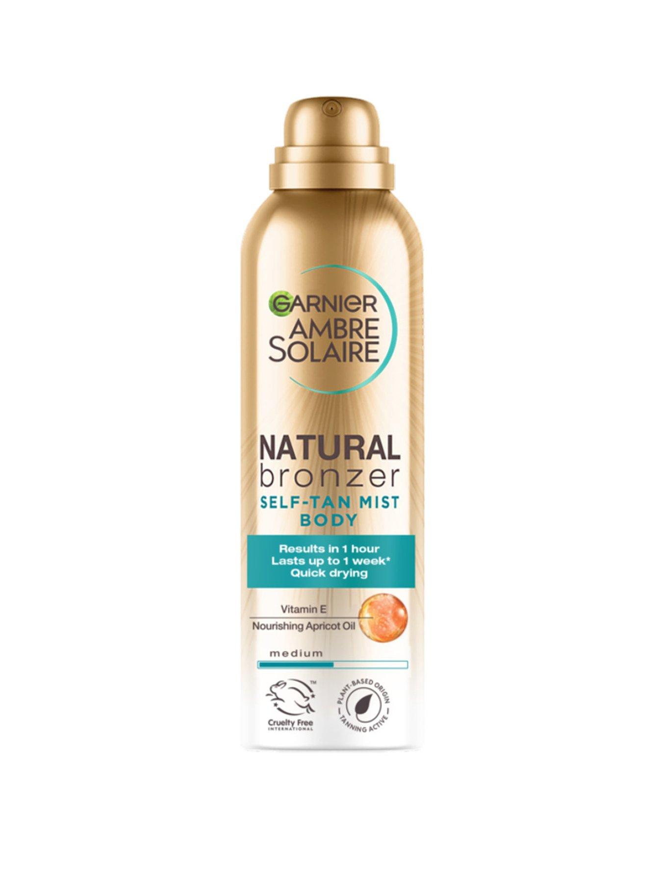 Garnier Ambre Solaire Natural Bronzer Quick Drying Body Self Tan Mist Medium 150ml