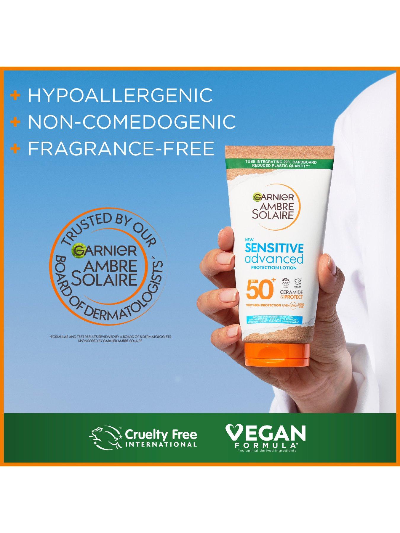 Image 3 of 5 of Garnier Ambre Solaire SPF 50+ Sensitive Advanced Hypoallergenic Sun Cream -&nbsp;175ml