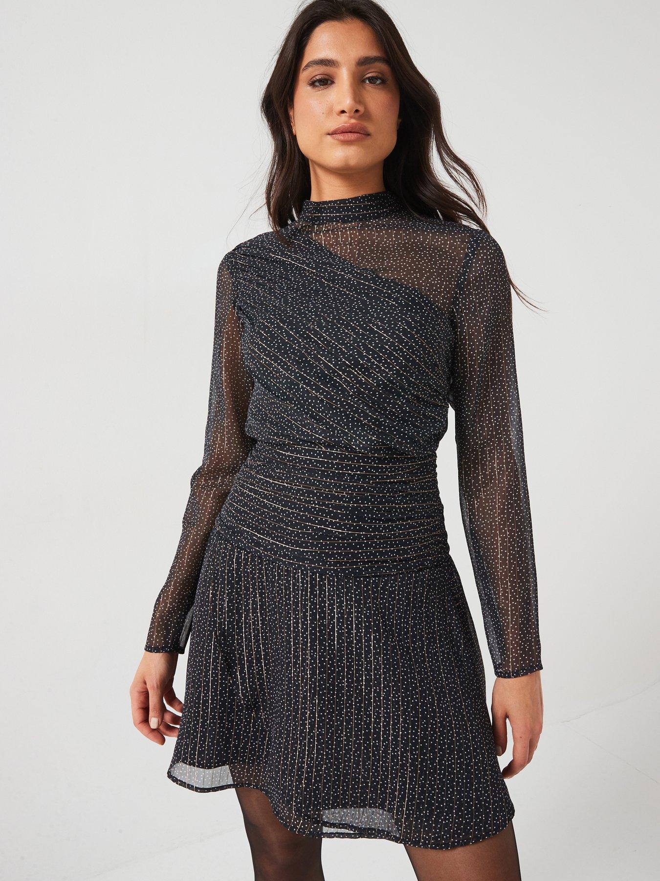 Very Skater Dress Sequin Skater Dress Baby Blue  Expectations Too