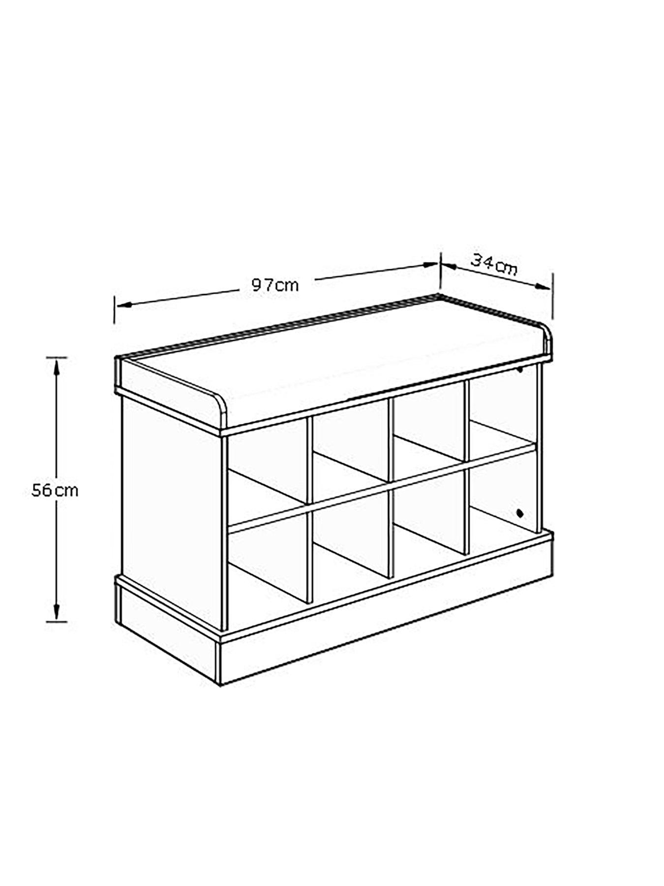 Image 6 of 7 of GFW Kempton Shoe Bench + Wall Rack