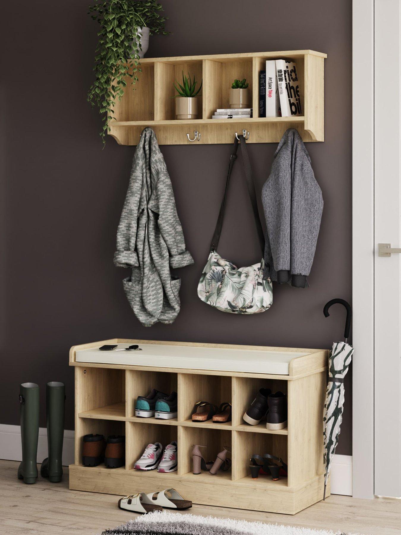 undefined Kempton Shoe Bench + Wall Rack