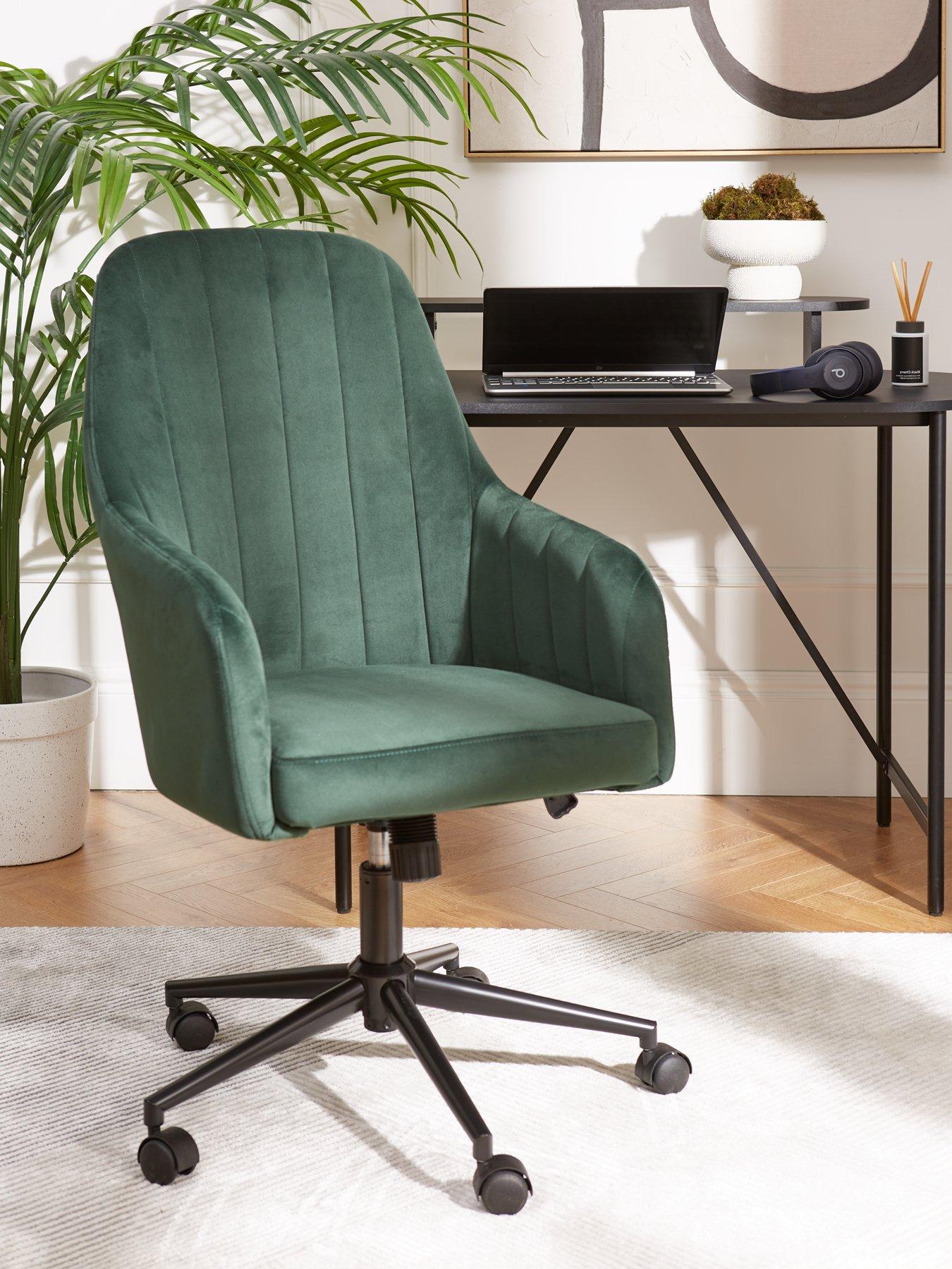 Product photograph of Very Home Molby Fabric Office Chair - Green Black - Fsc Certified from very.co.uk