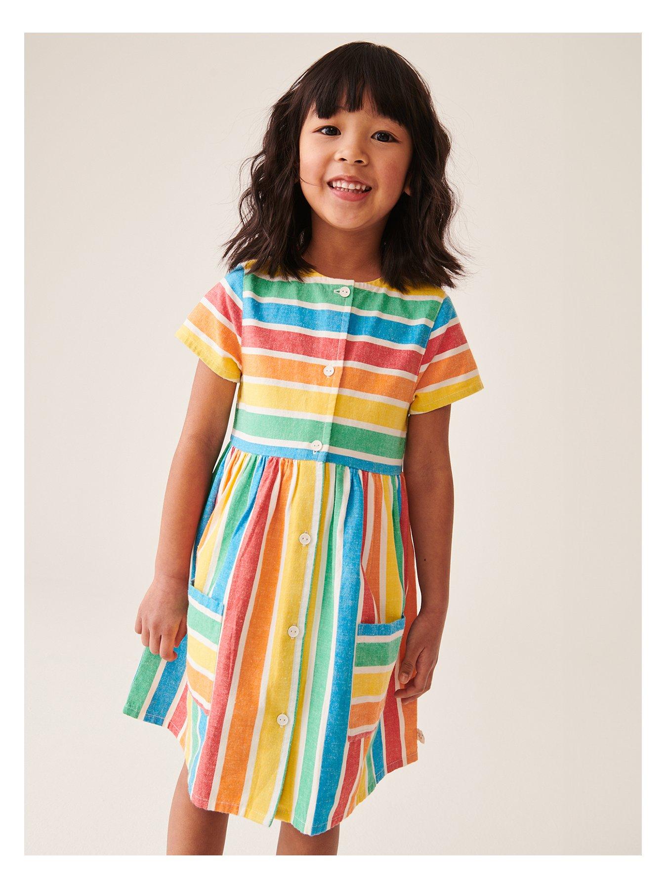 Short sleeve striped dress clearance