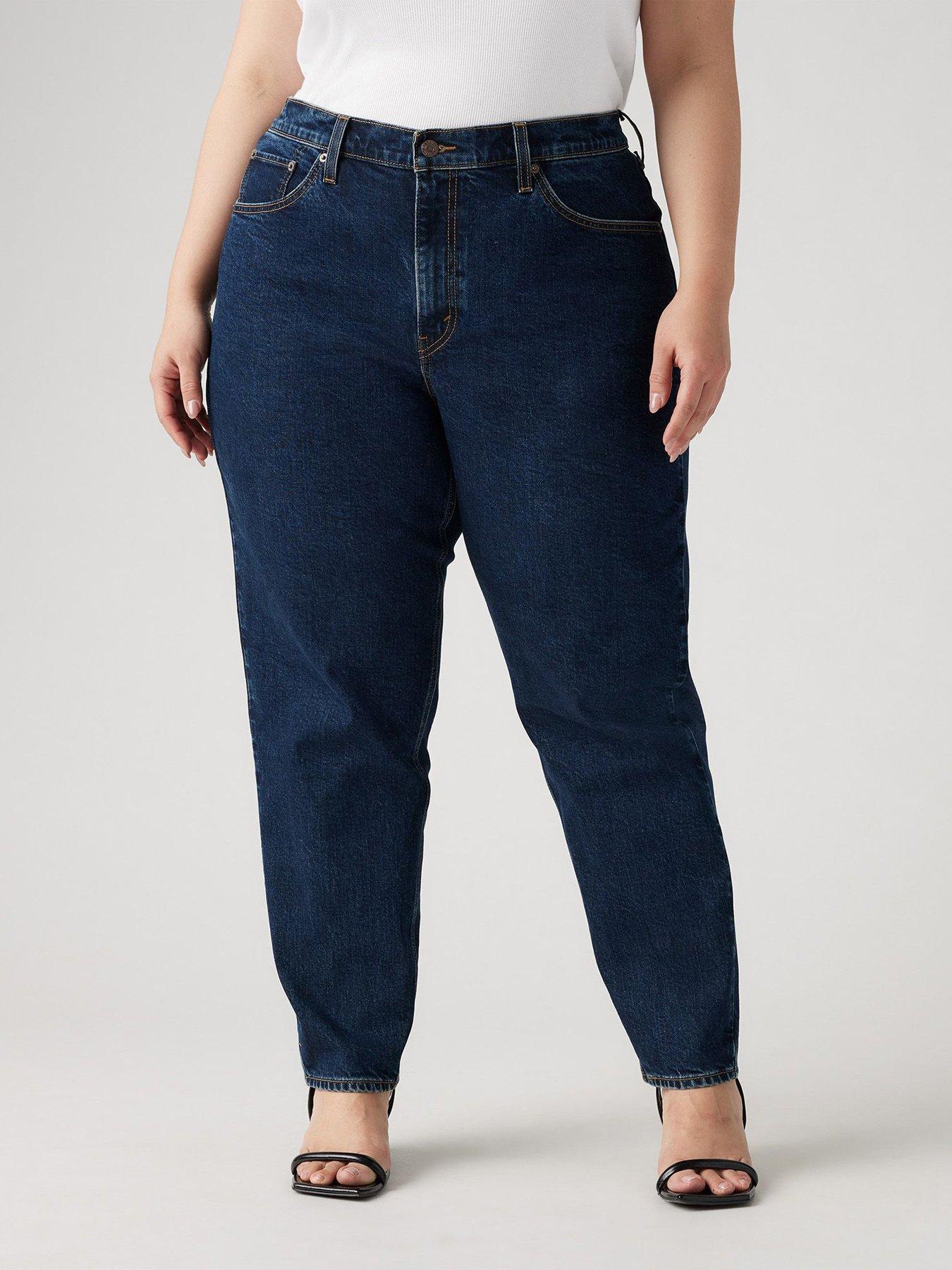 undefined Plus 80s Mom Jean - Eroded Way - Blue