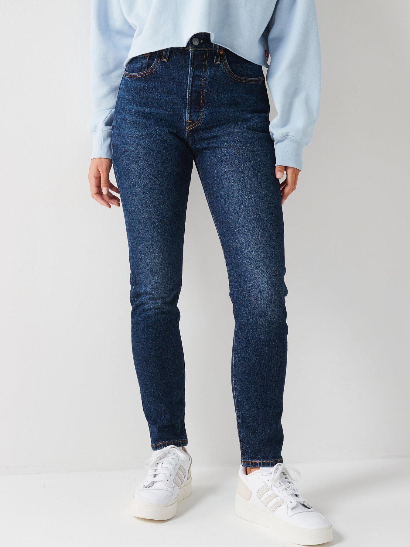 Levi's 501 Skinny Jeans, Blue, Size 26, Inside Leg 32, Women
