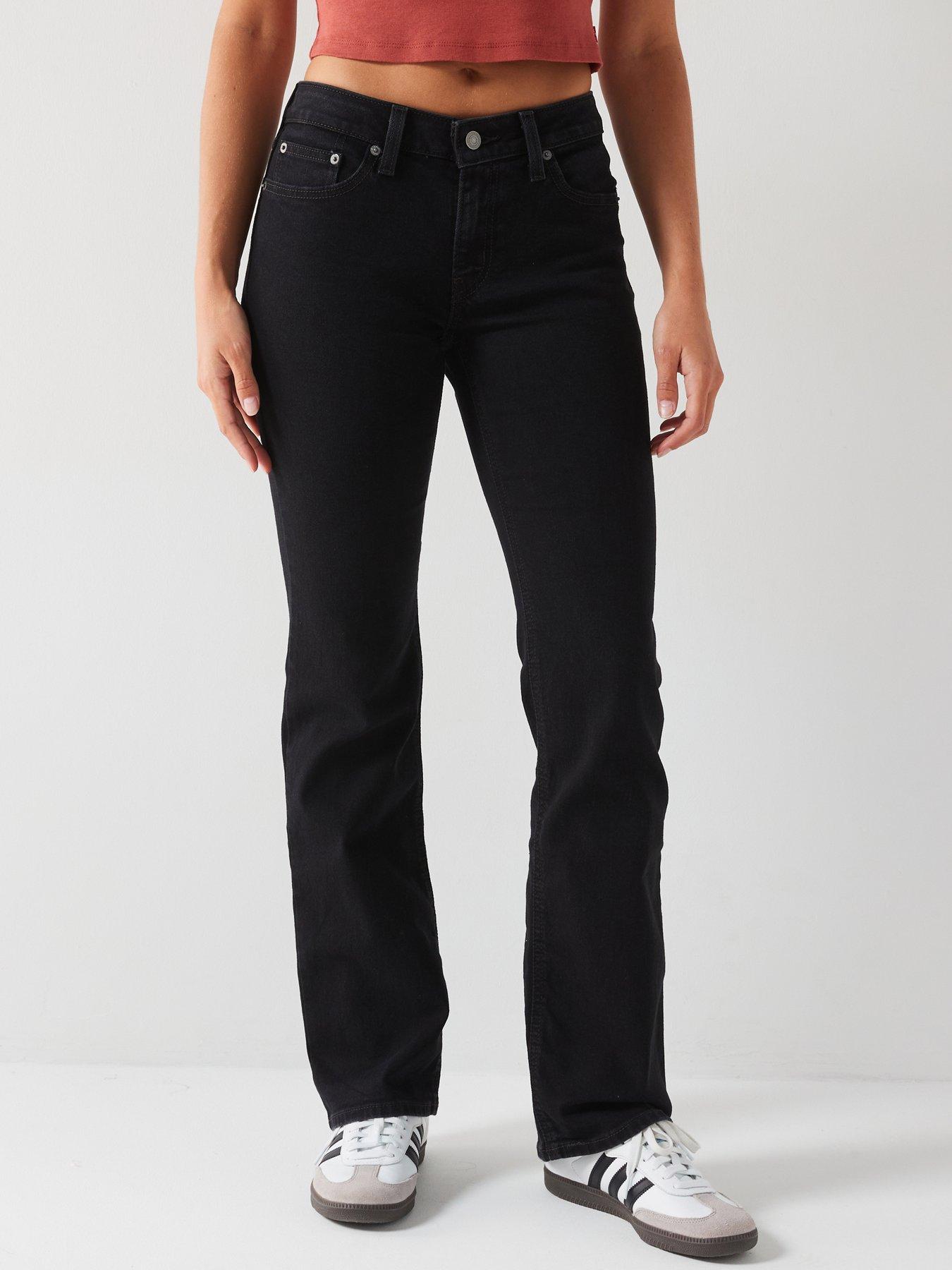undefined Superlow Bootcut Jean - Crew Look Black