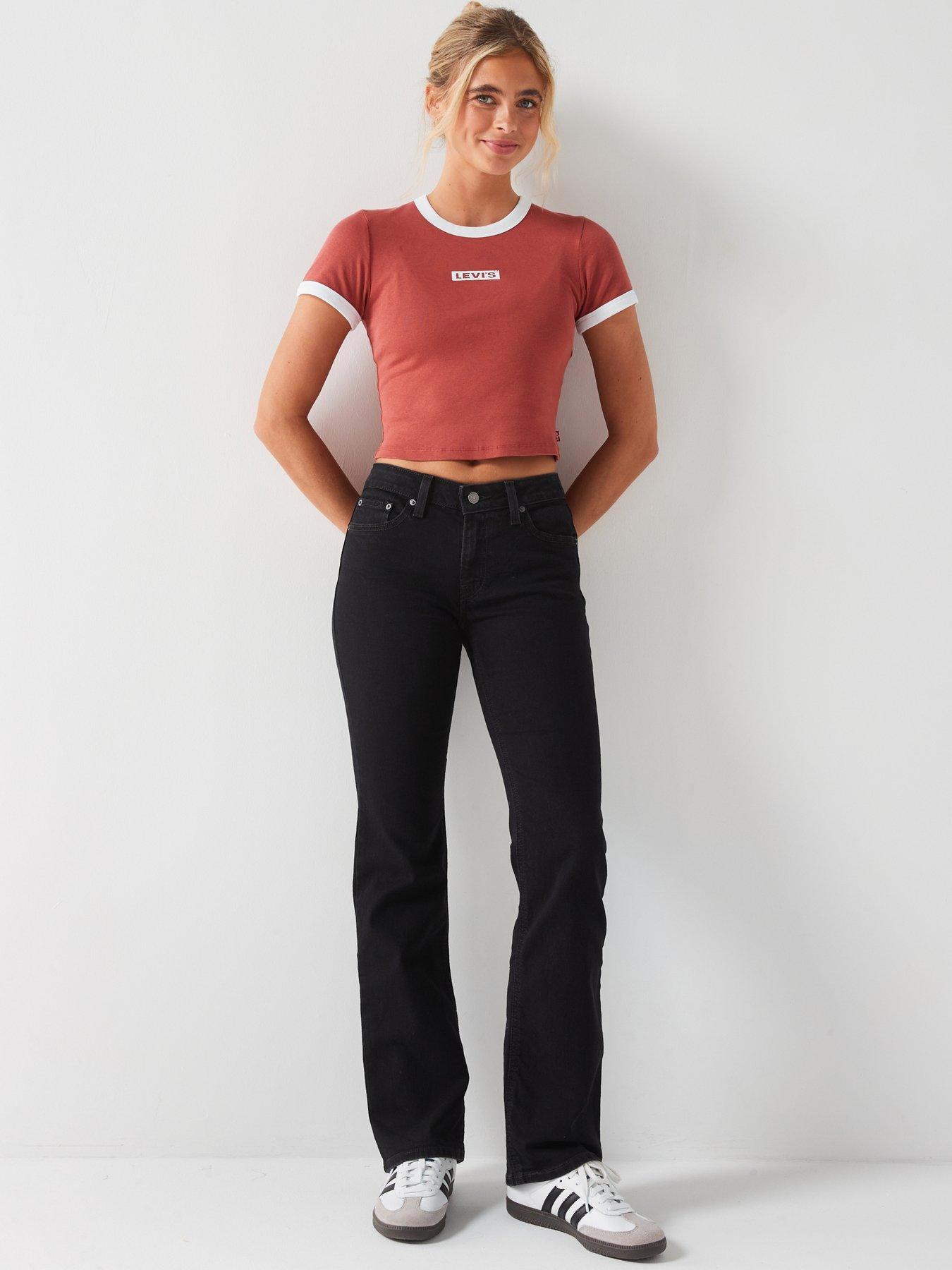 Image 3 of 5 of Levi's Superlow Bootcut Jeans - Crew Look - Black